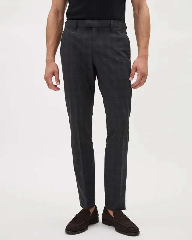Slim-Fit Dark Grey Checkered Suit Pant sold by RW&CO.
