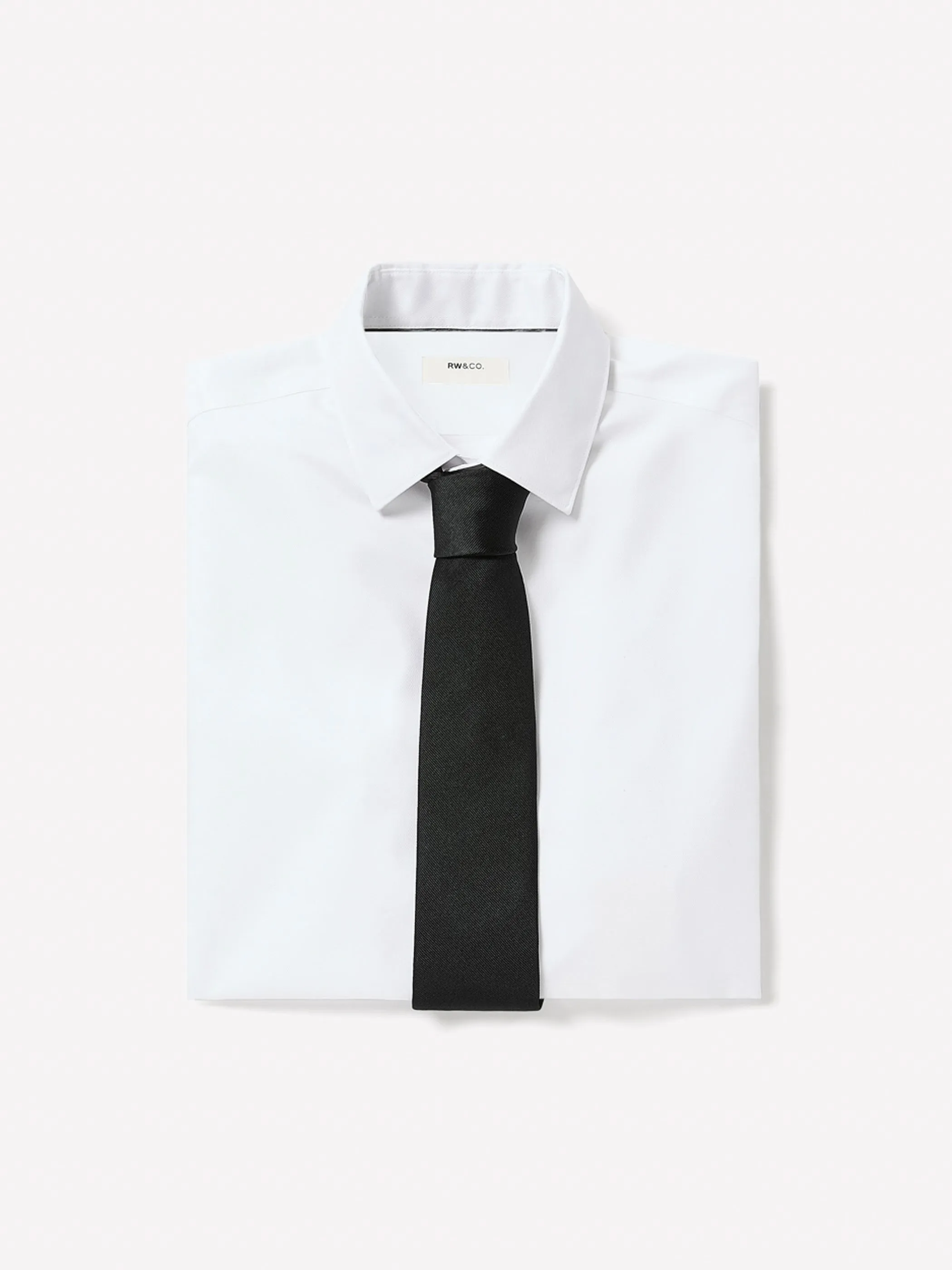 Regular Fit Solid Supima (R) Twill Dress Shirt sold by RW&CO.