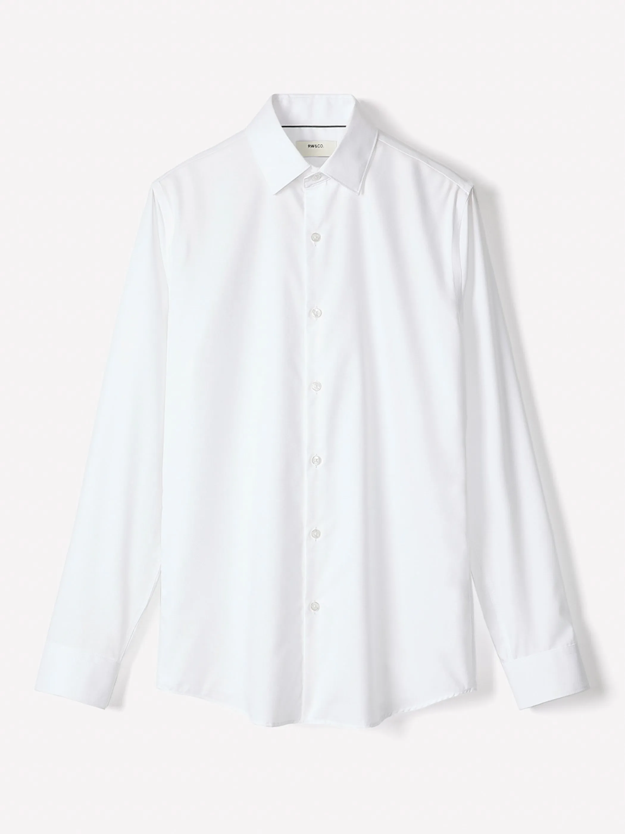 Regular Fit Solid Supima (R) Twill Dress Shirt sold by RW&CO. product image thumbnail 5