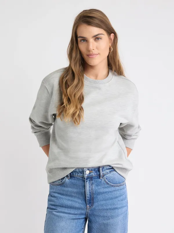 Long-Sleeve Crew-Neck French Terry Sweatshirt sold by RW&CO.