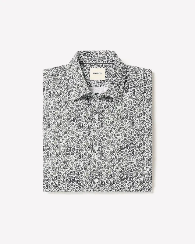 Slim-Fit Dress Shirt with Floral Pattern sold by RW&CO.