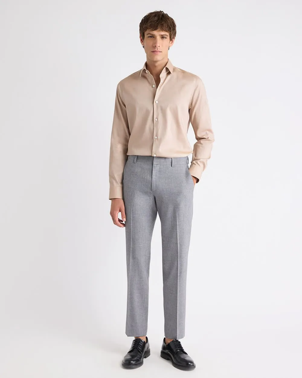 Slim-Fit Dobby Dress Shirt sold by RW&CO. product image thumbnail 2