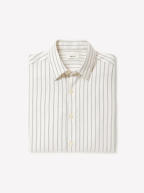 Striped Relaxed-Fit Twill Dress Shirt sold by RW&CO.