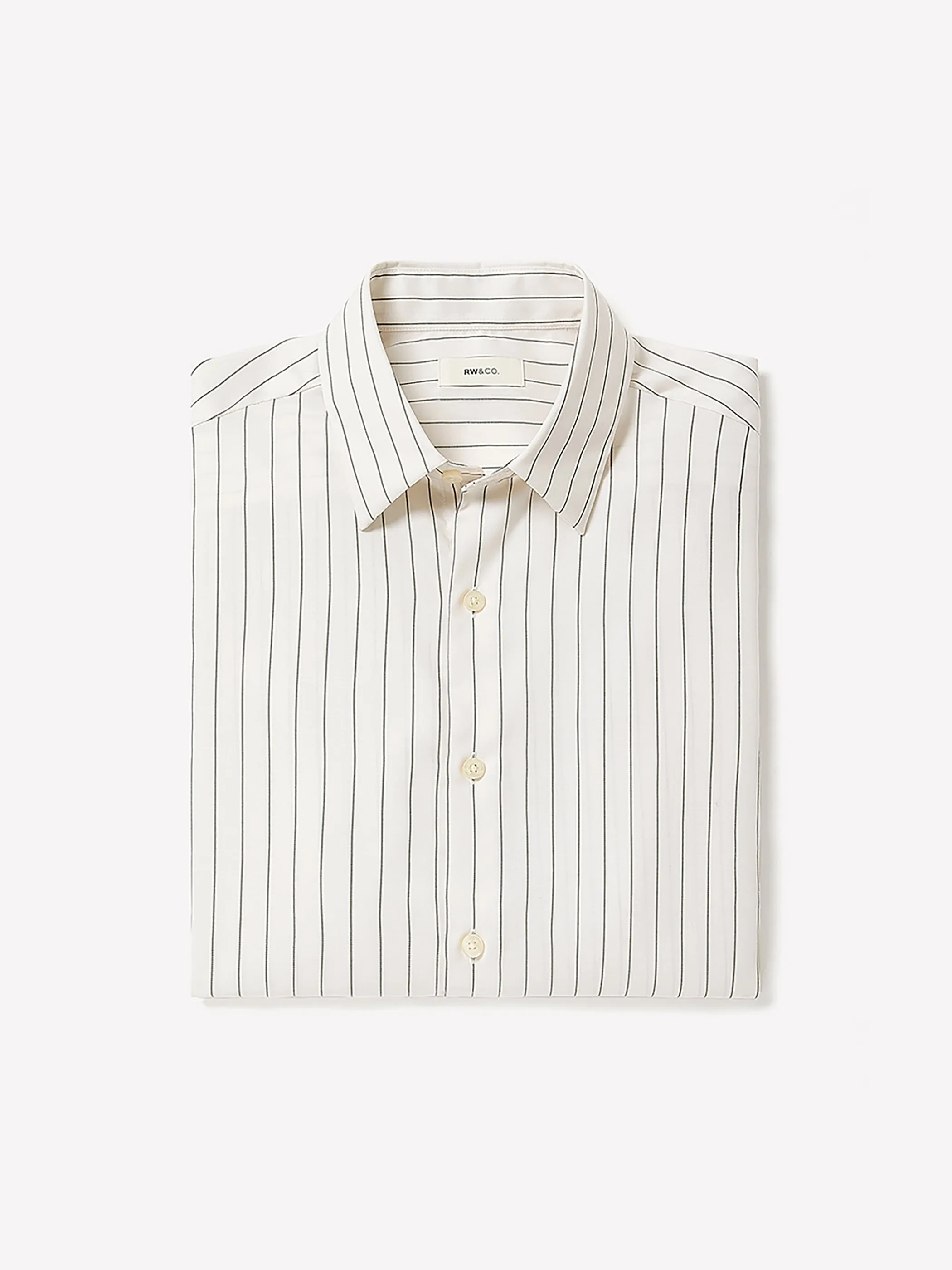 Striped Relaxed-Fit Twill Dress Shirt sold by RW&CO.