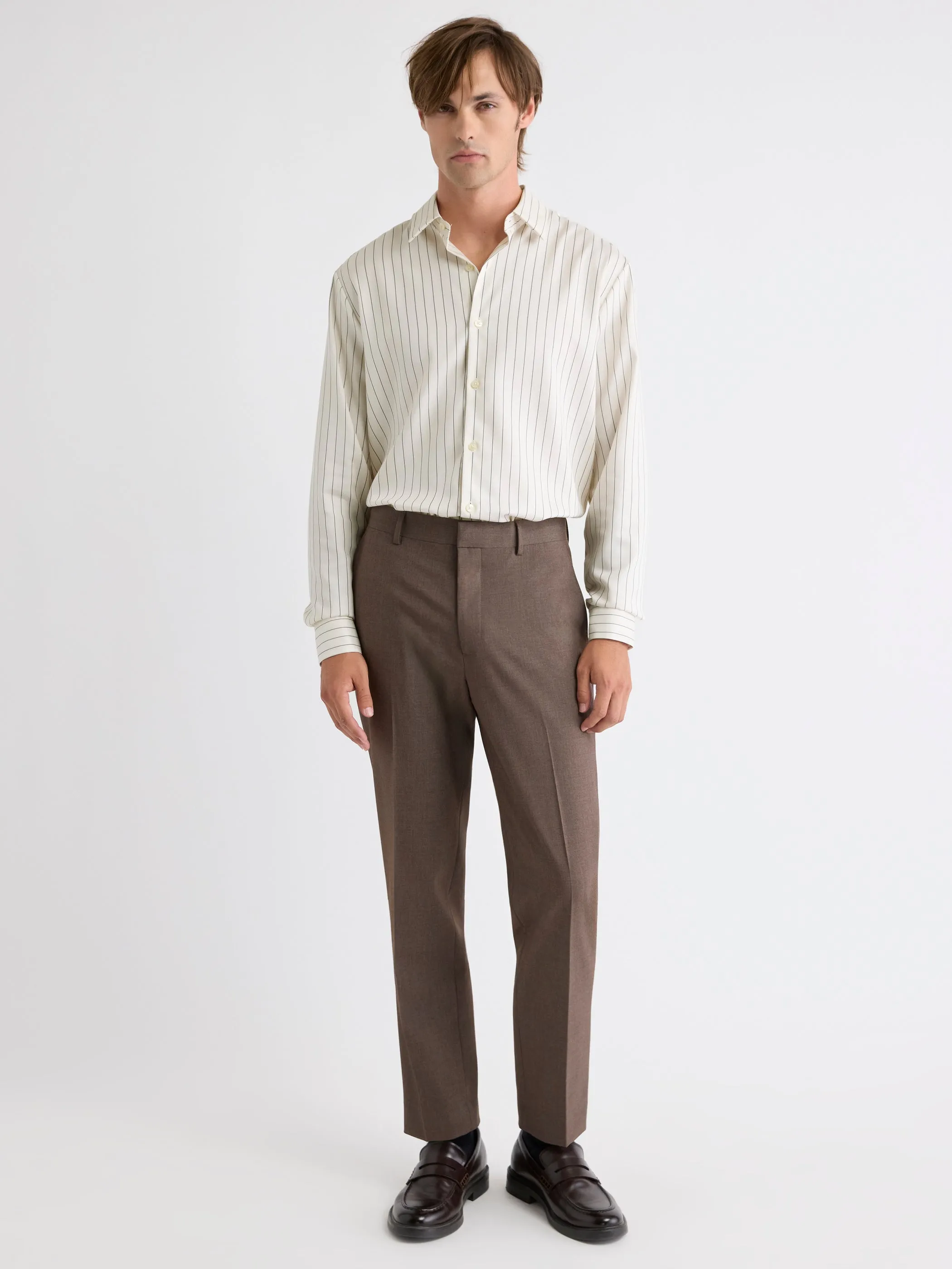 Striped Relaxed-Fit Twill Dress Shirt sold by RW&CO. product image thumbnail 2
