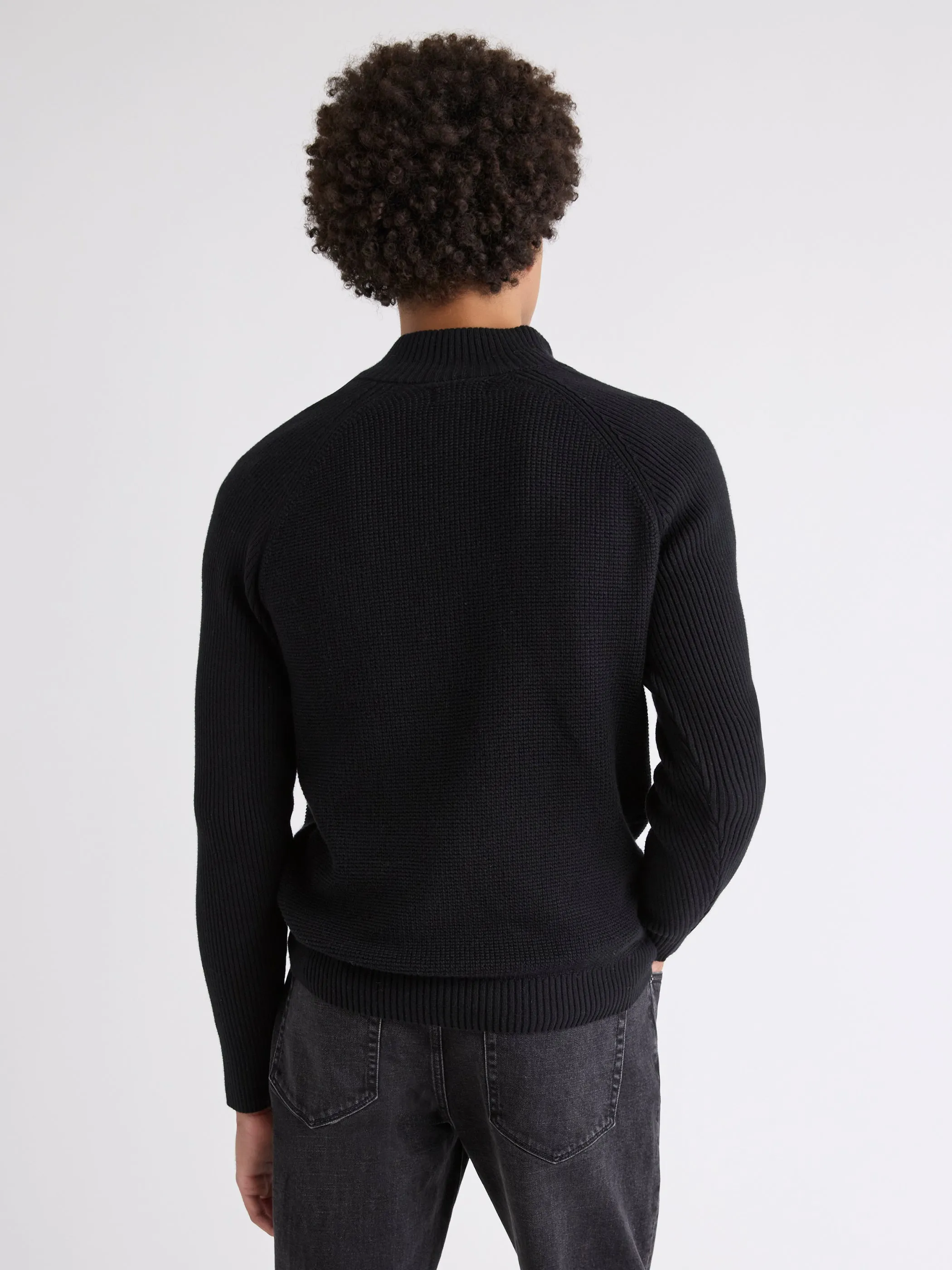Long-Sleeve Half-Zip Mock-Neck Sweater sold by RW&CO. product image thumbnail 3