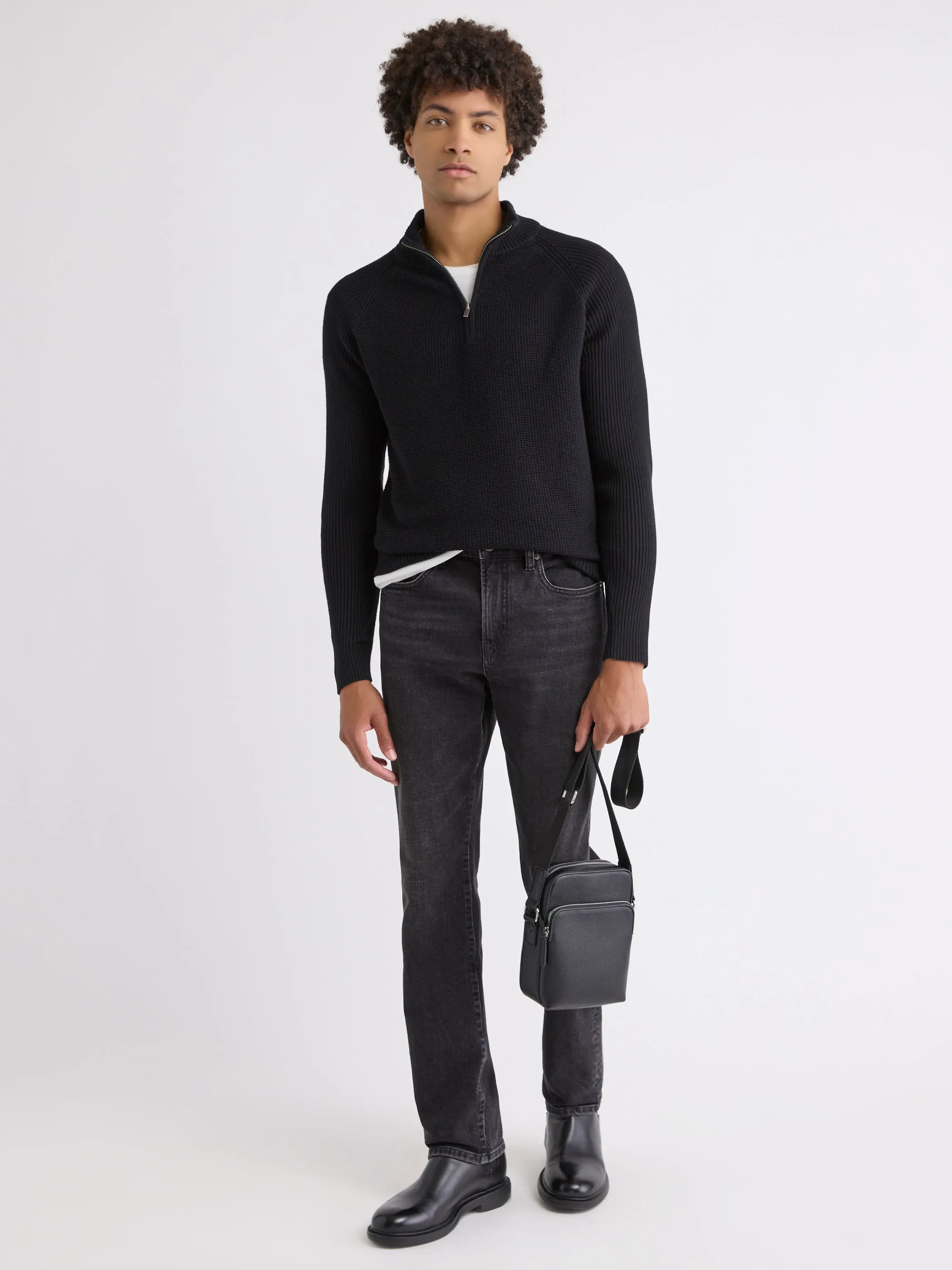 Long-Sleeve Half-Zip Mock-Neck Sweater sold by RW&CO. product image thumbnail 2