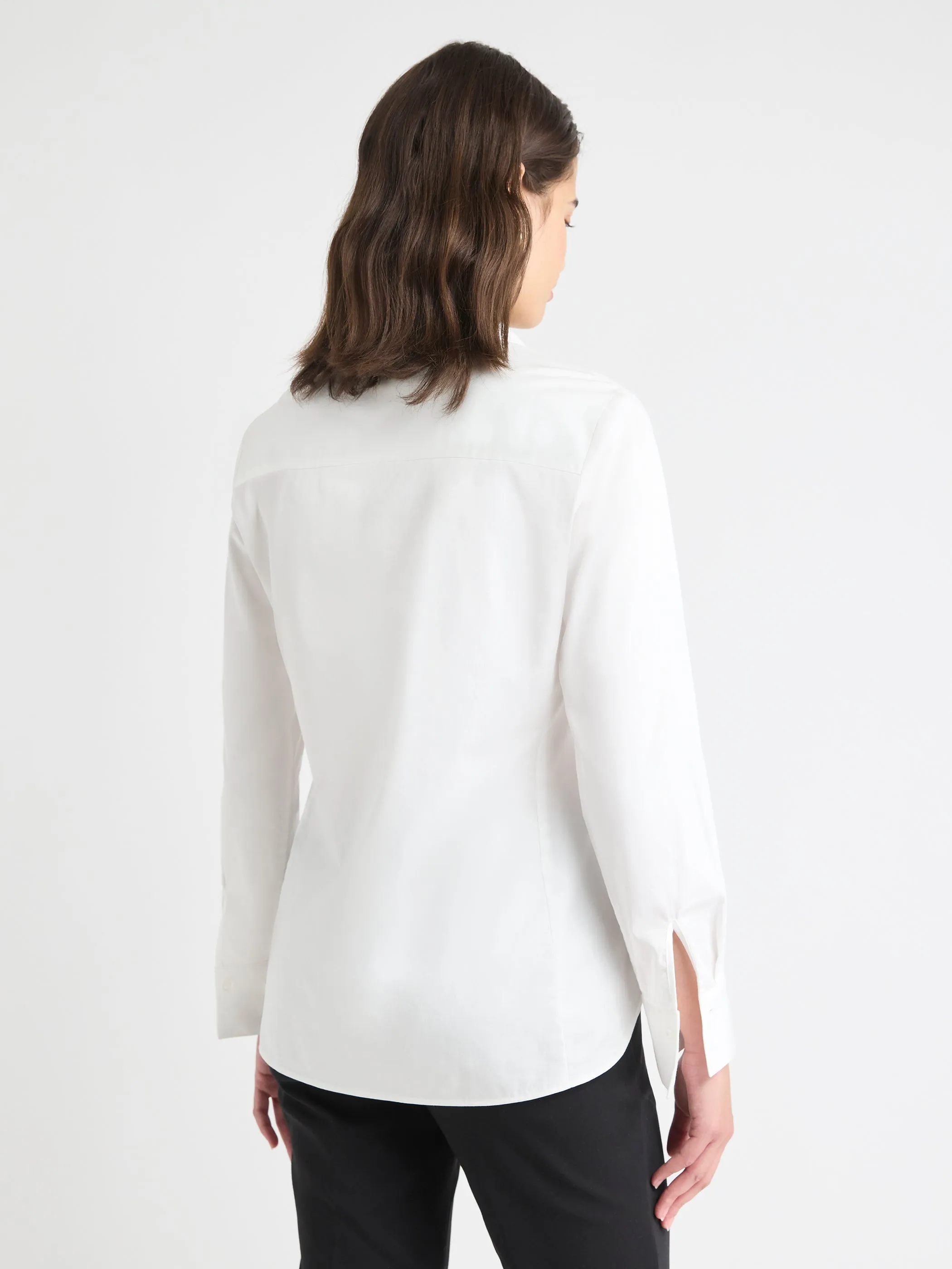 Long-Sleeve Buttoned-Down Poplin Blouse sold by RW&CO. product image thumbnail 3
