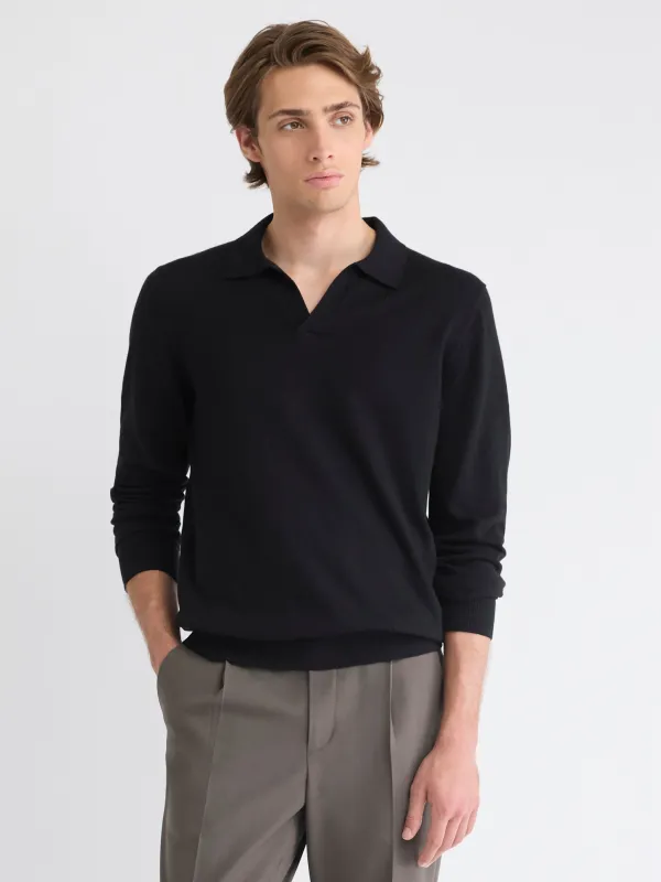 Long-Sleeve Sweater with Johnny Collar sold by RW&CO.