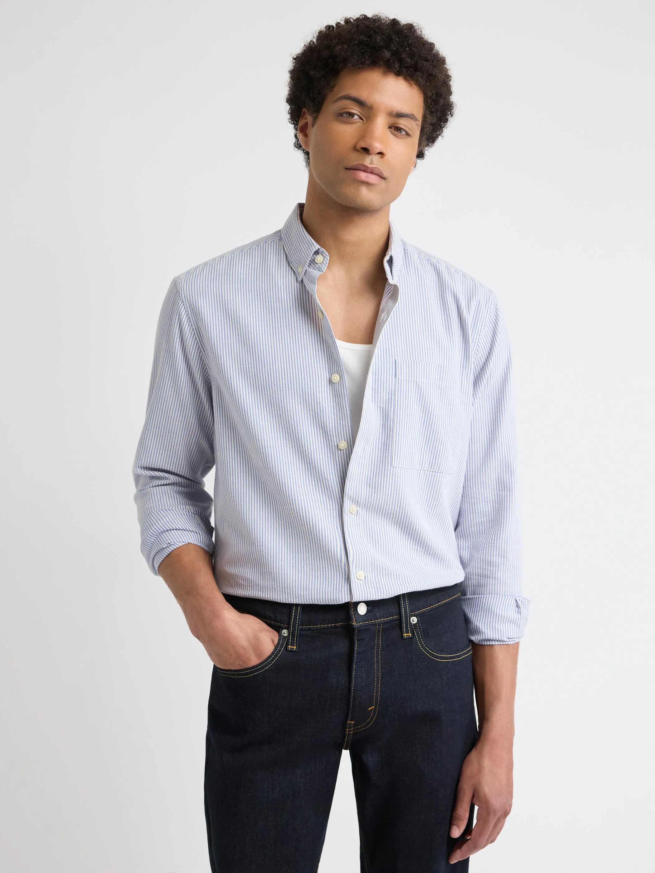 Striped Long-Sleeve Shirt sold by RW&CO.