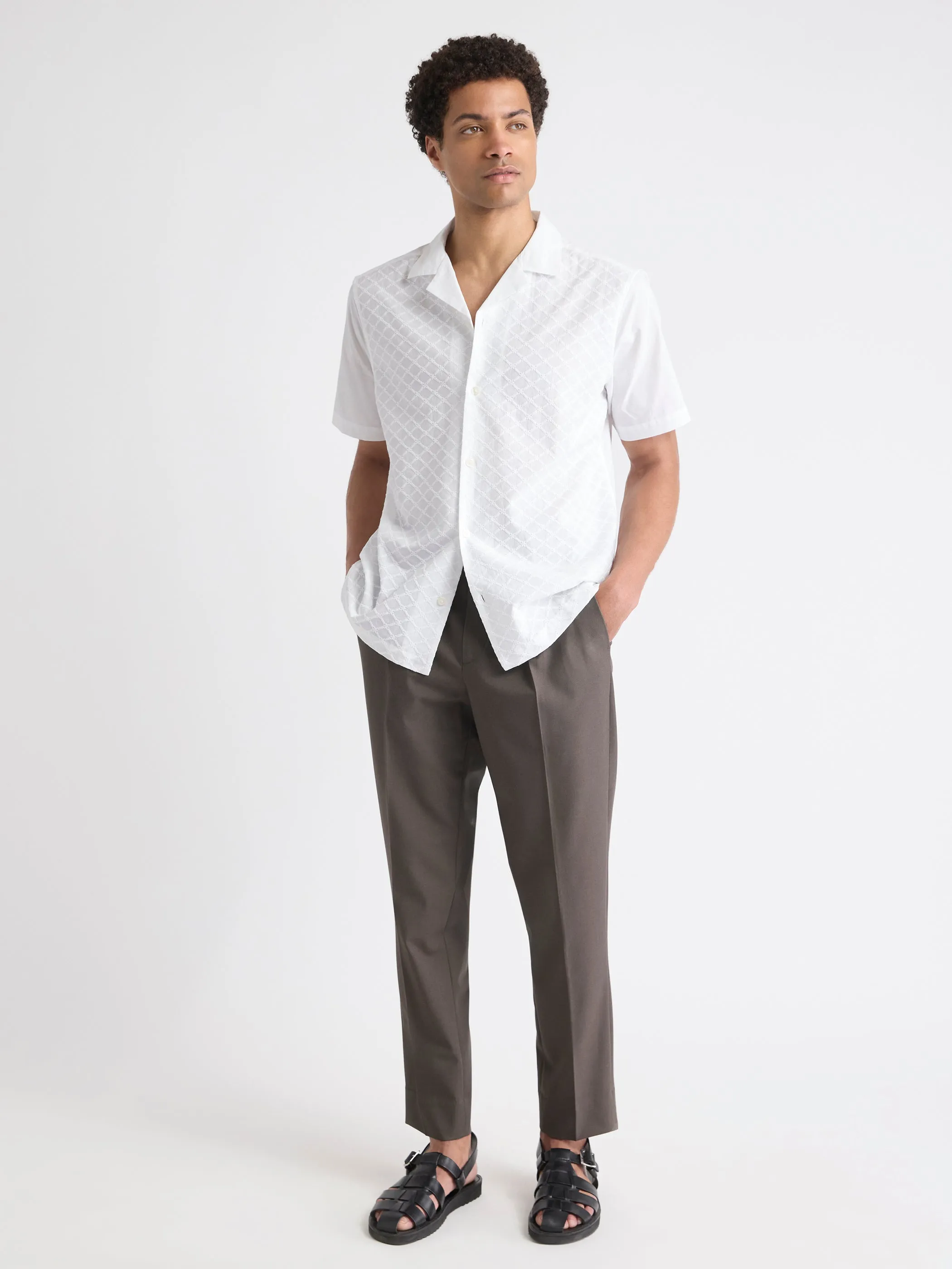 Short-Sleeve Camp-Collar Shirt with Embroidered Details sold by RW&CO. product image thumbnail 2