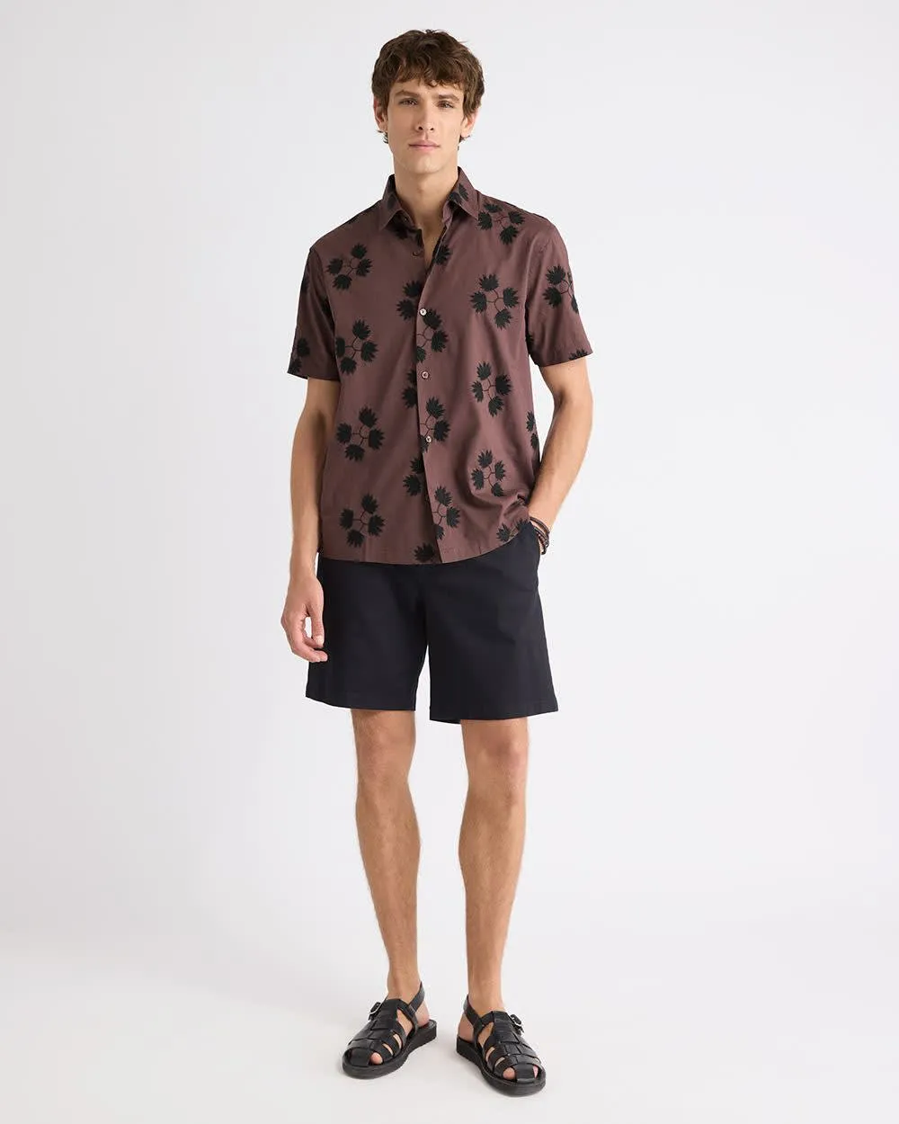 Short-Sleeve Shirt with Embroidered Details sold by RW&CO. product image thumbnail 2