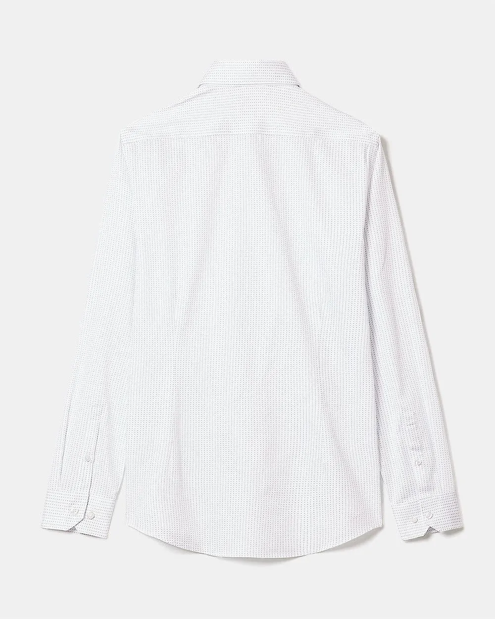 White Slim-Fit Dress Shirt with Micro Dots sold by RW&CO. product image thumbnail 3