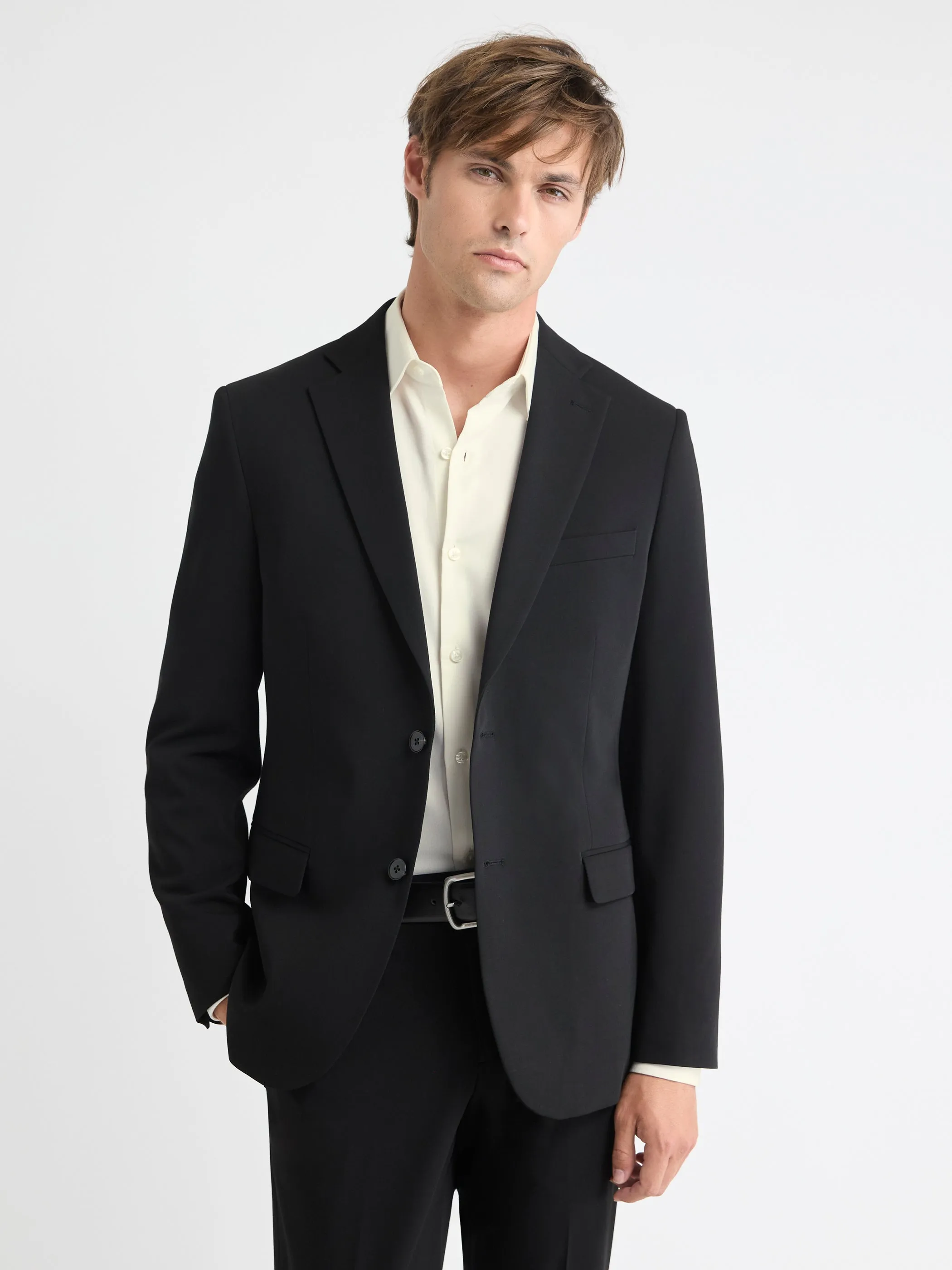 Slim Fit Black Core Blazer sold by RW&CO. product image thumbnail 2
