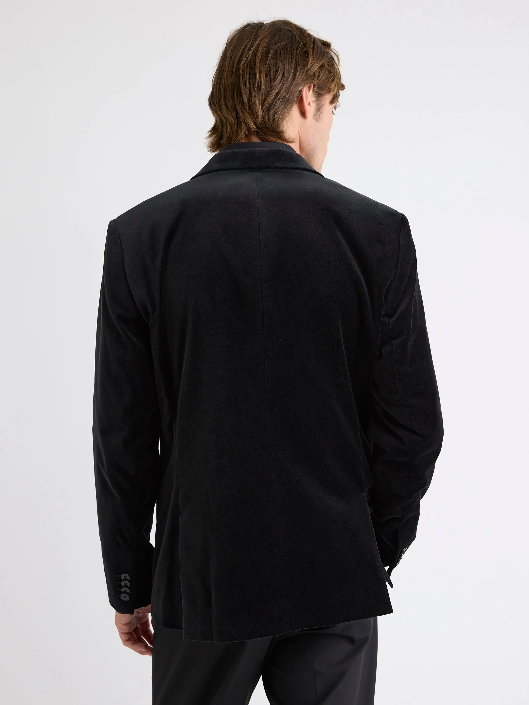Tailored Fit Velvet Suit Blazer sold by RW&CO. product image thumbnail 3