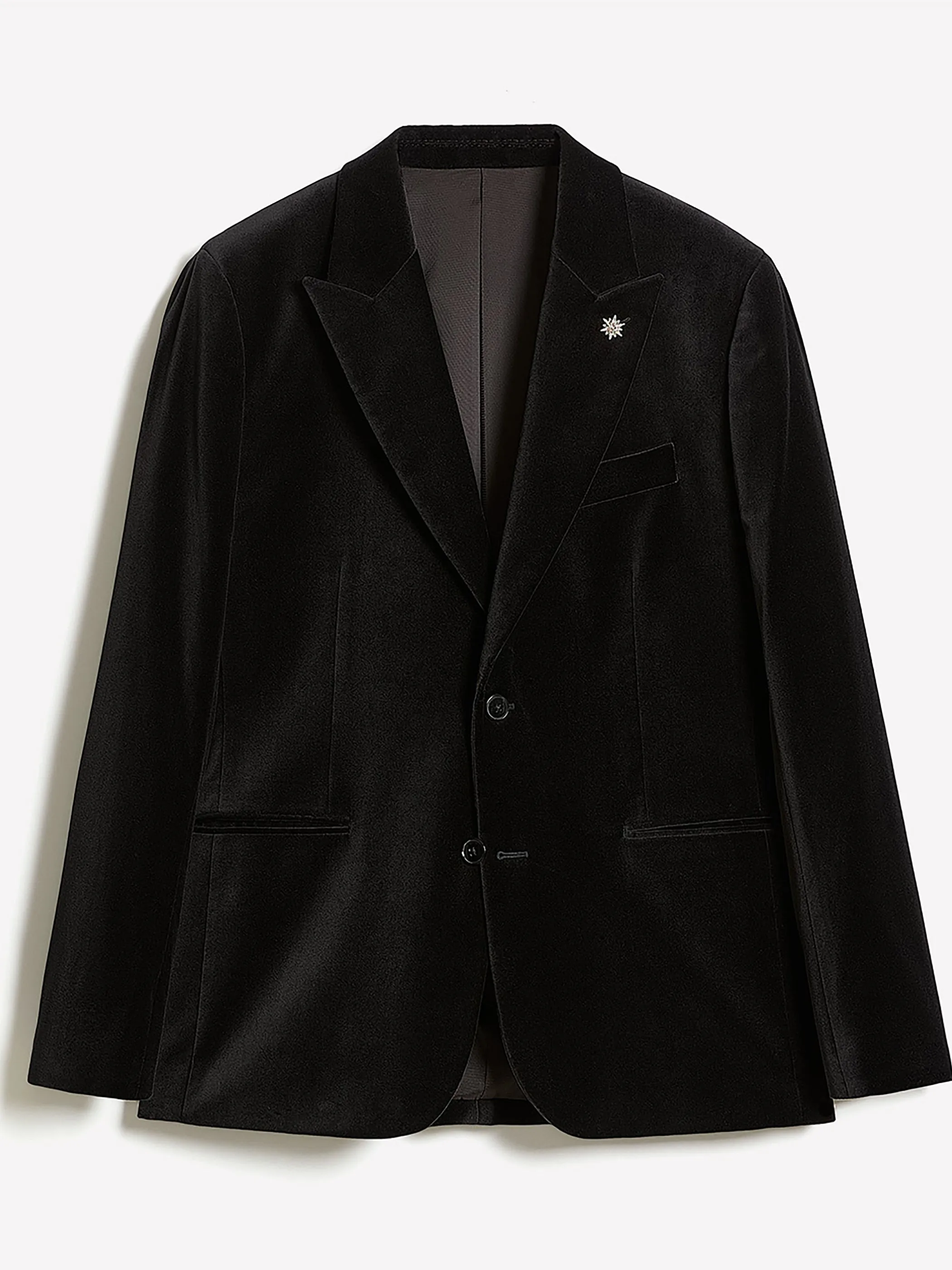 Tailored Fit Velvet Suit Blazer sold by RW&CO. product image thumbnail 4