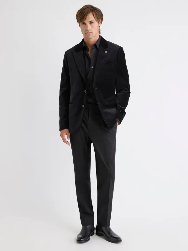 Tailored Fit Velvet Suit Blazer sold by RW&CO.
