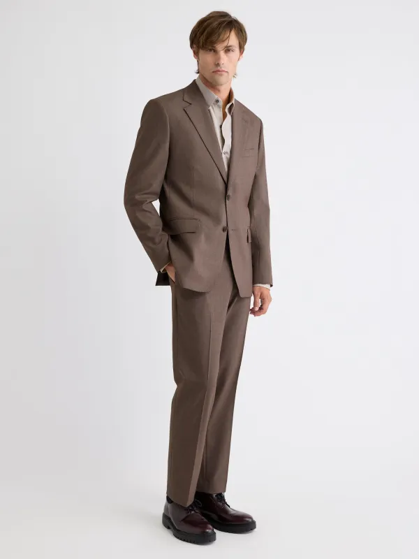Tailored-Fit Taupe Suit Blazer sold by RW&CO.