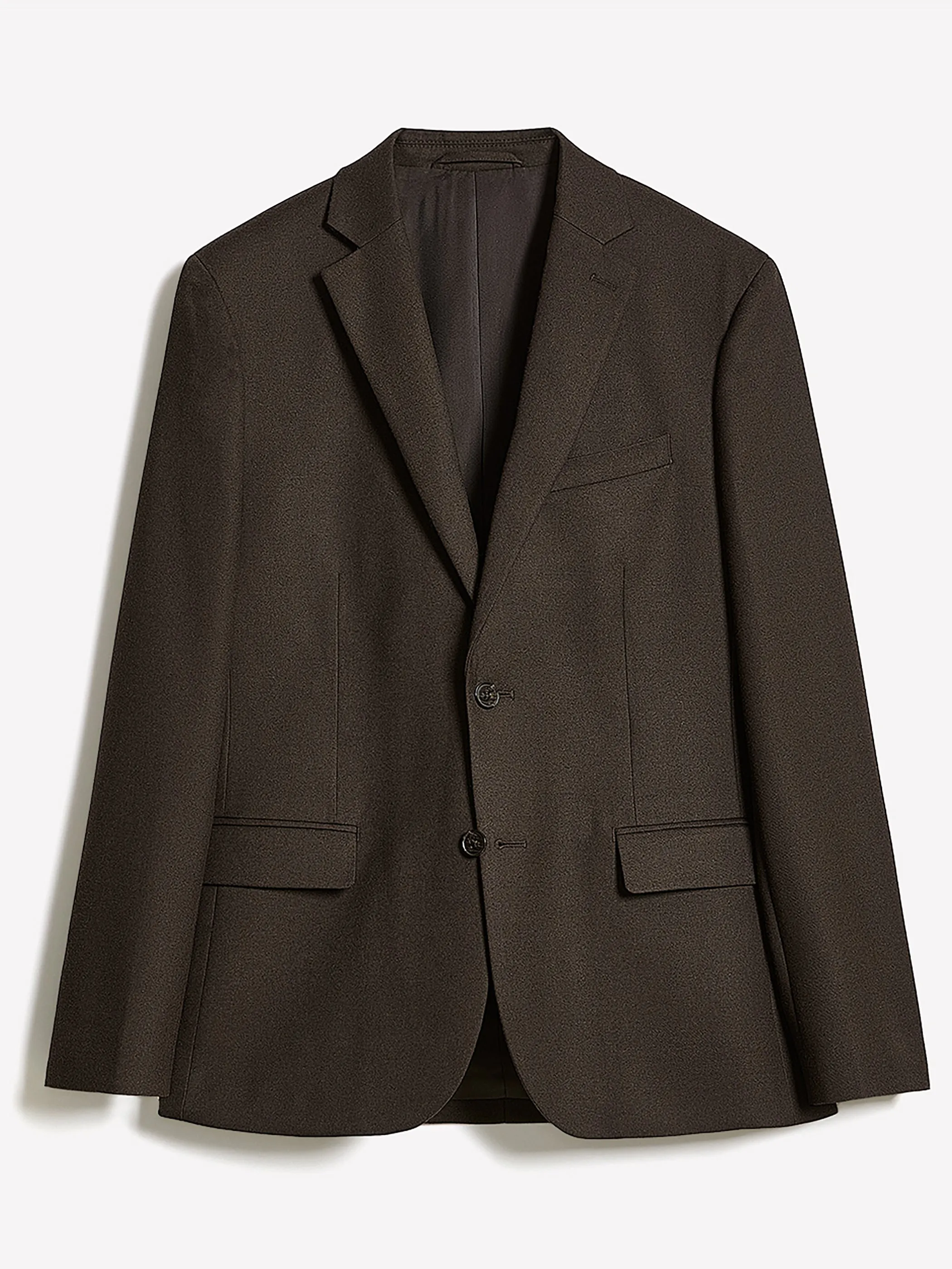 Slim-Fit Dark Brown Brushed Twill Blazer sold by RW&CO. product image thumbnail 4
