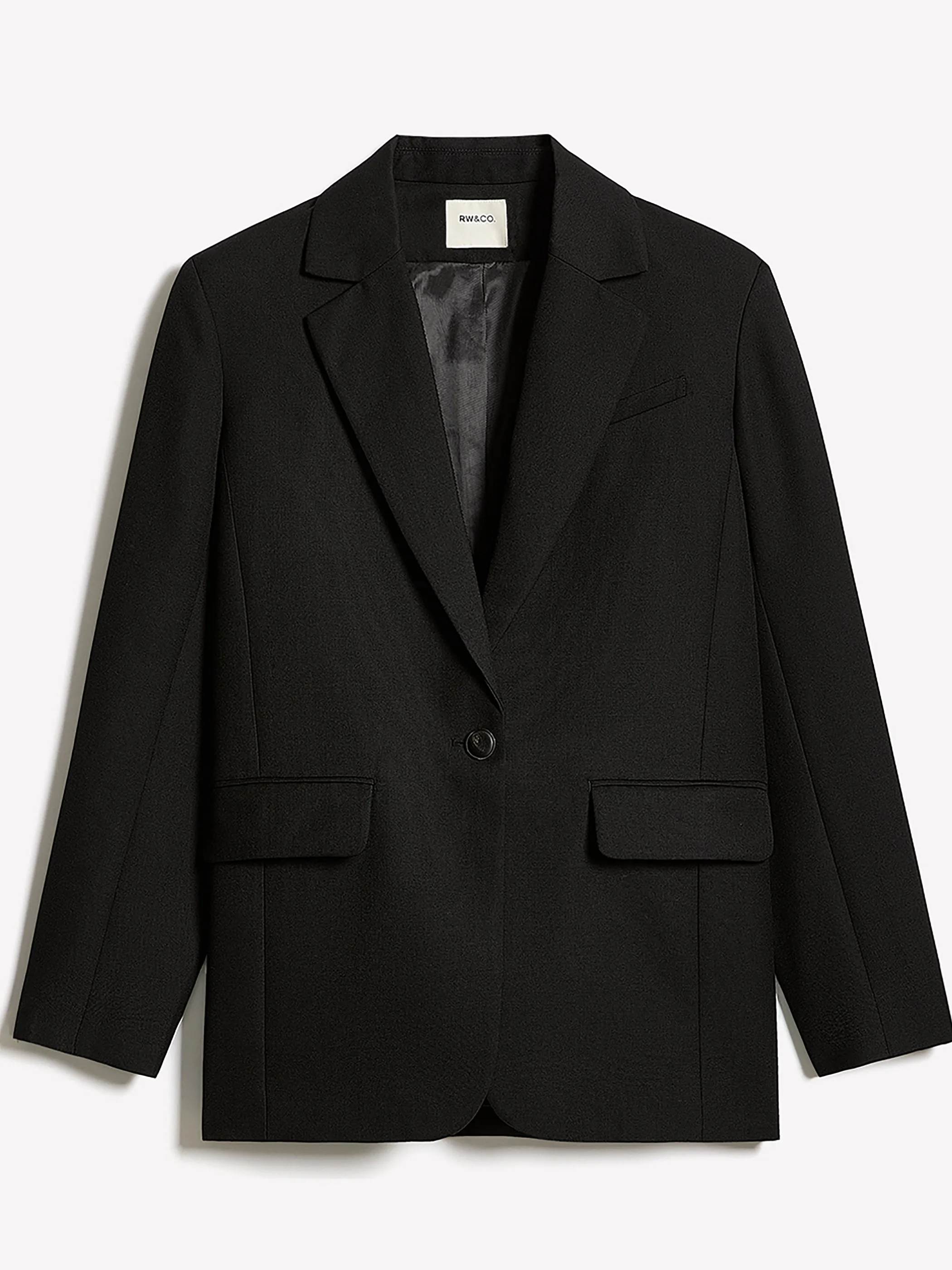 Wool-Blend Oversized One-Button Blazer sold by RW&CO. product image thumbnail 4