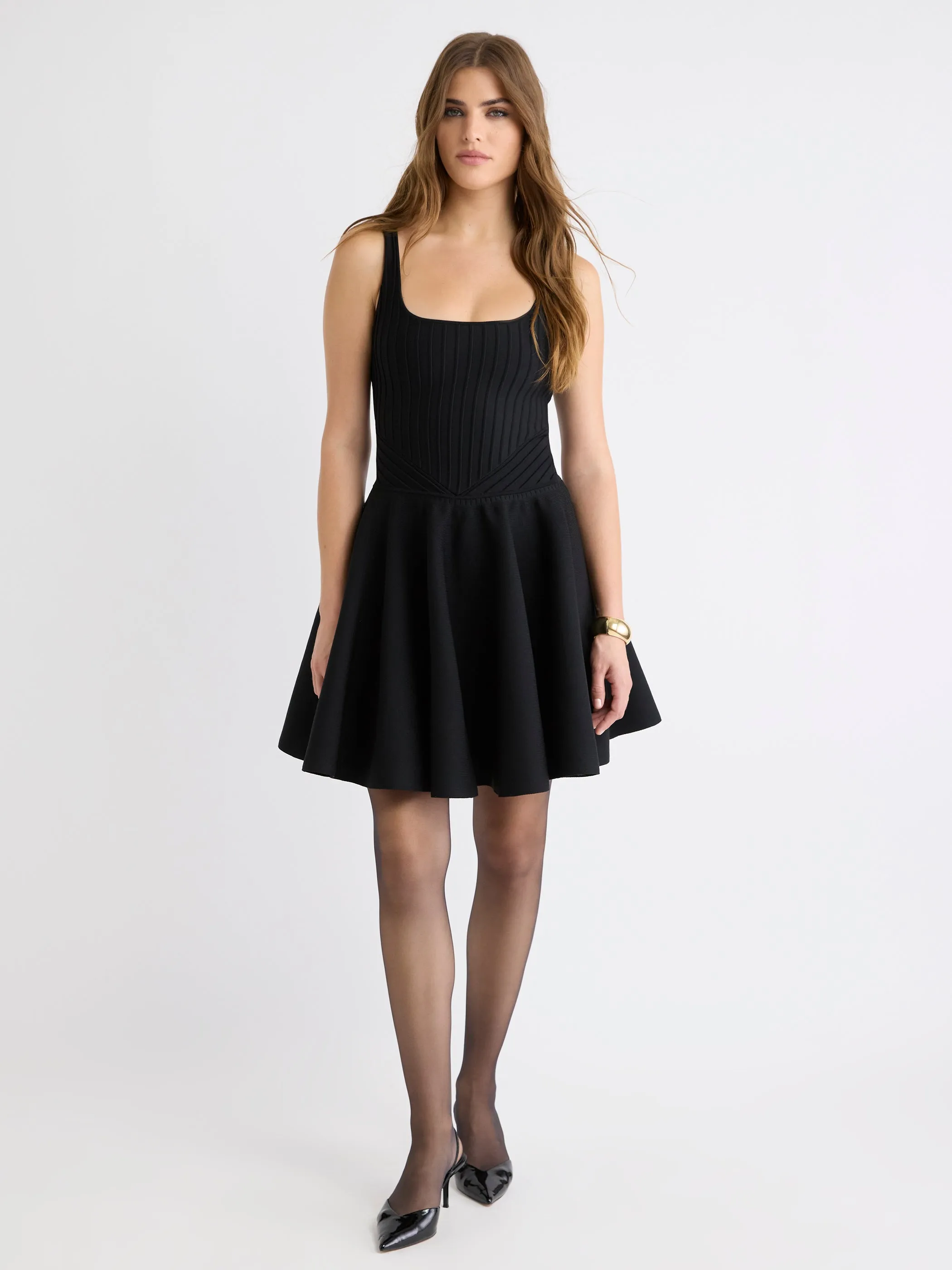 Sleeveless Square-Neck Mini Dress sold by RW&CO.