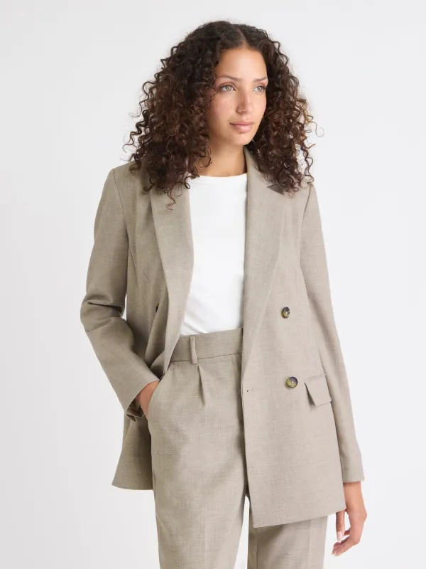 Relaxed-Fit Double-Breasted Blazer sold by RW&CO.