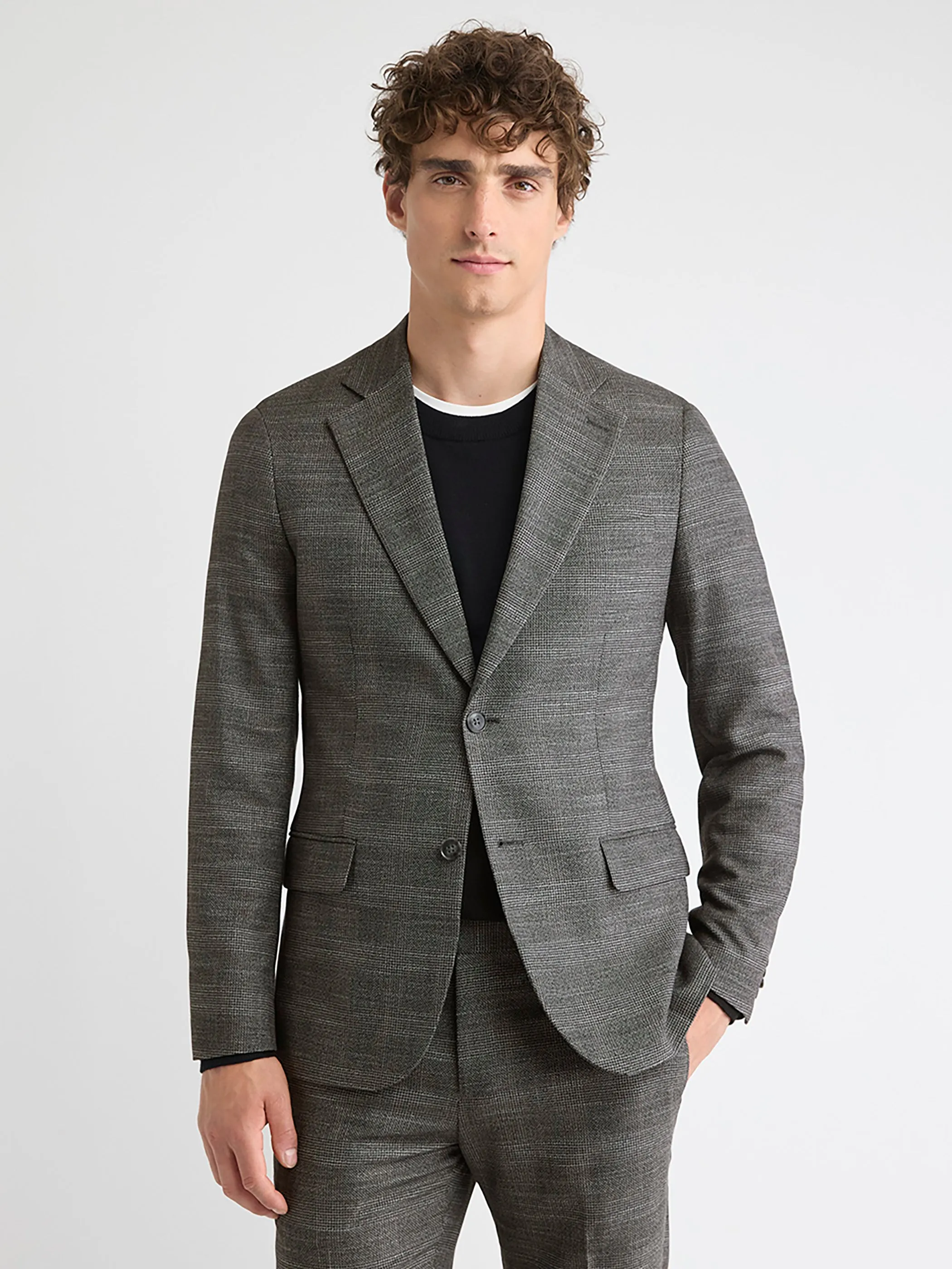 Slim Fit Charcoal Checkered Suit Blazer sold by RW&CO.