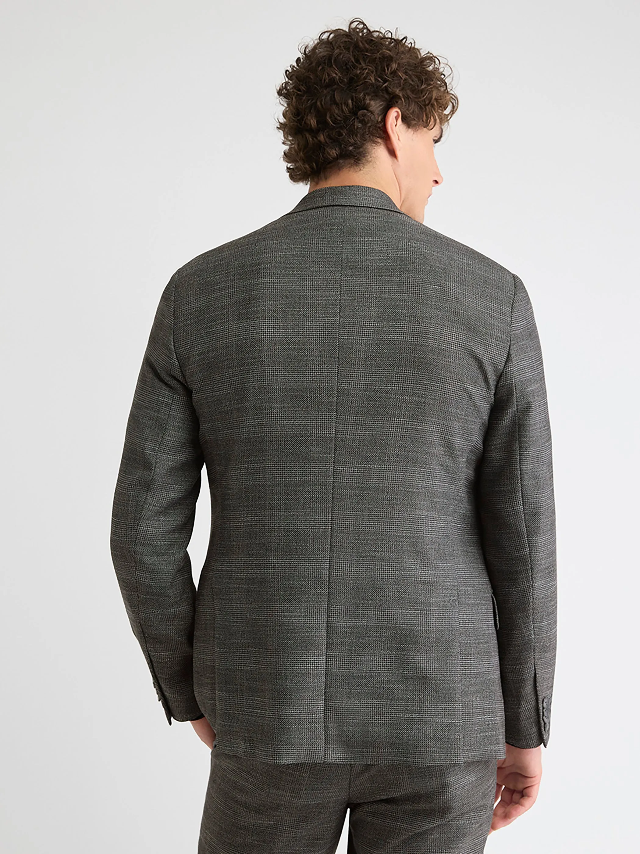 Slim Fit Charcoal Checkered Suit Blazer sold by RW&CO. product image thumbnail 3