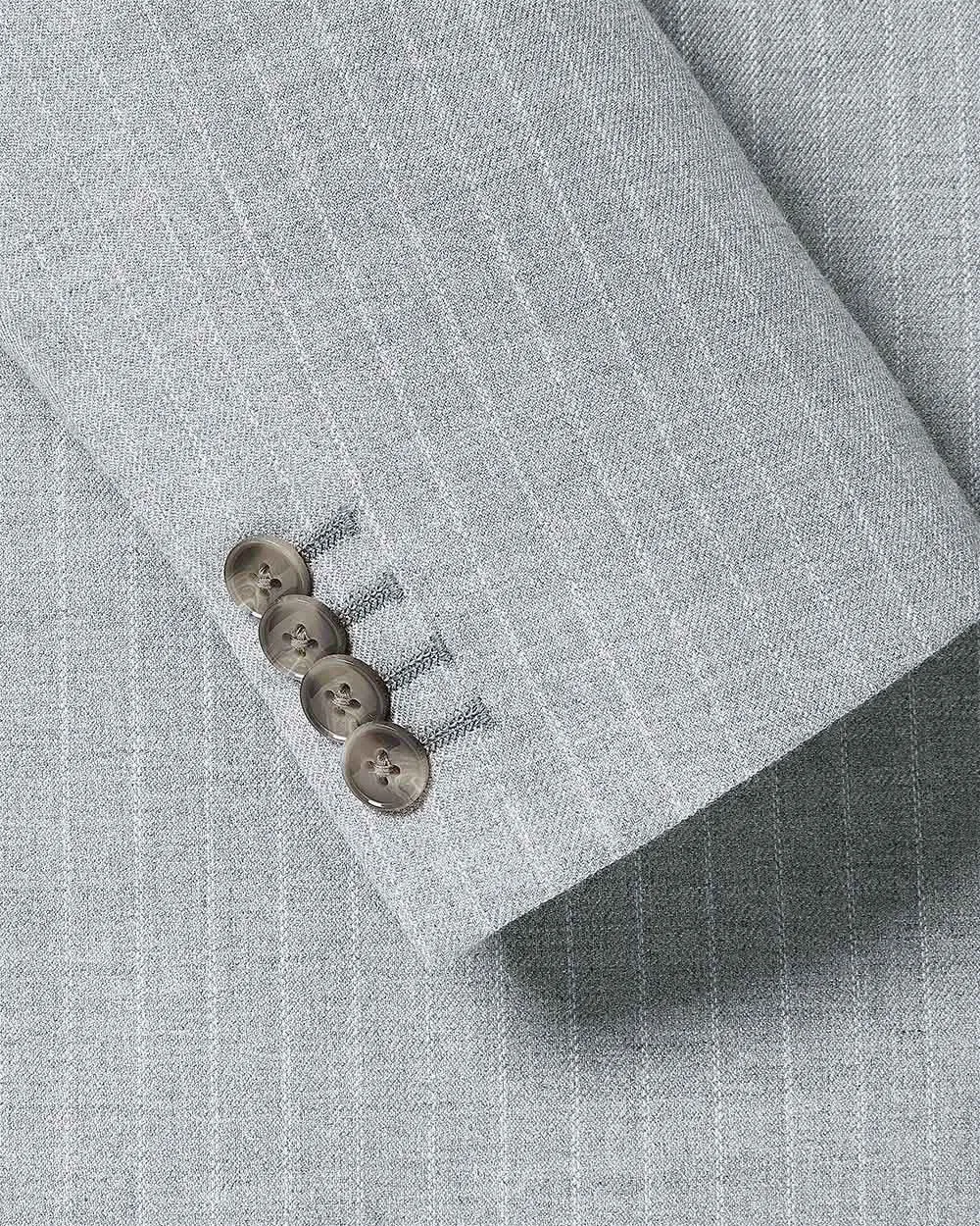 Tailored-Fit Double-Breasted Striped Suit Blazer sold by RW&CO. product image thumbnail 5