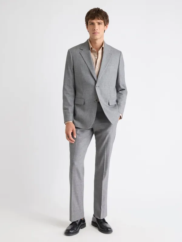 Tailored-Fit Grey Hopsack Suit Blazer sold by RW&CO.