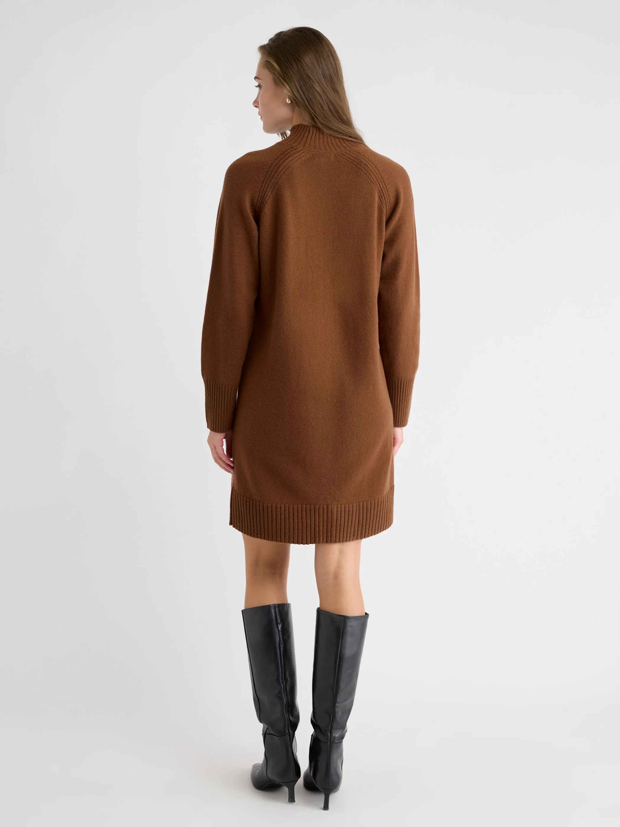 Merino Wool High-Neck Sweater Dress sold by RW&CO. product image thumbnail 3