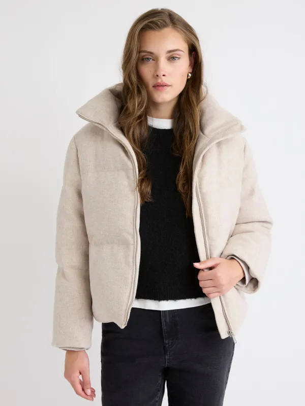 Short Wool-Blend Puffer Jacket sold by RW&CO.
