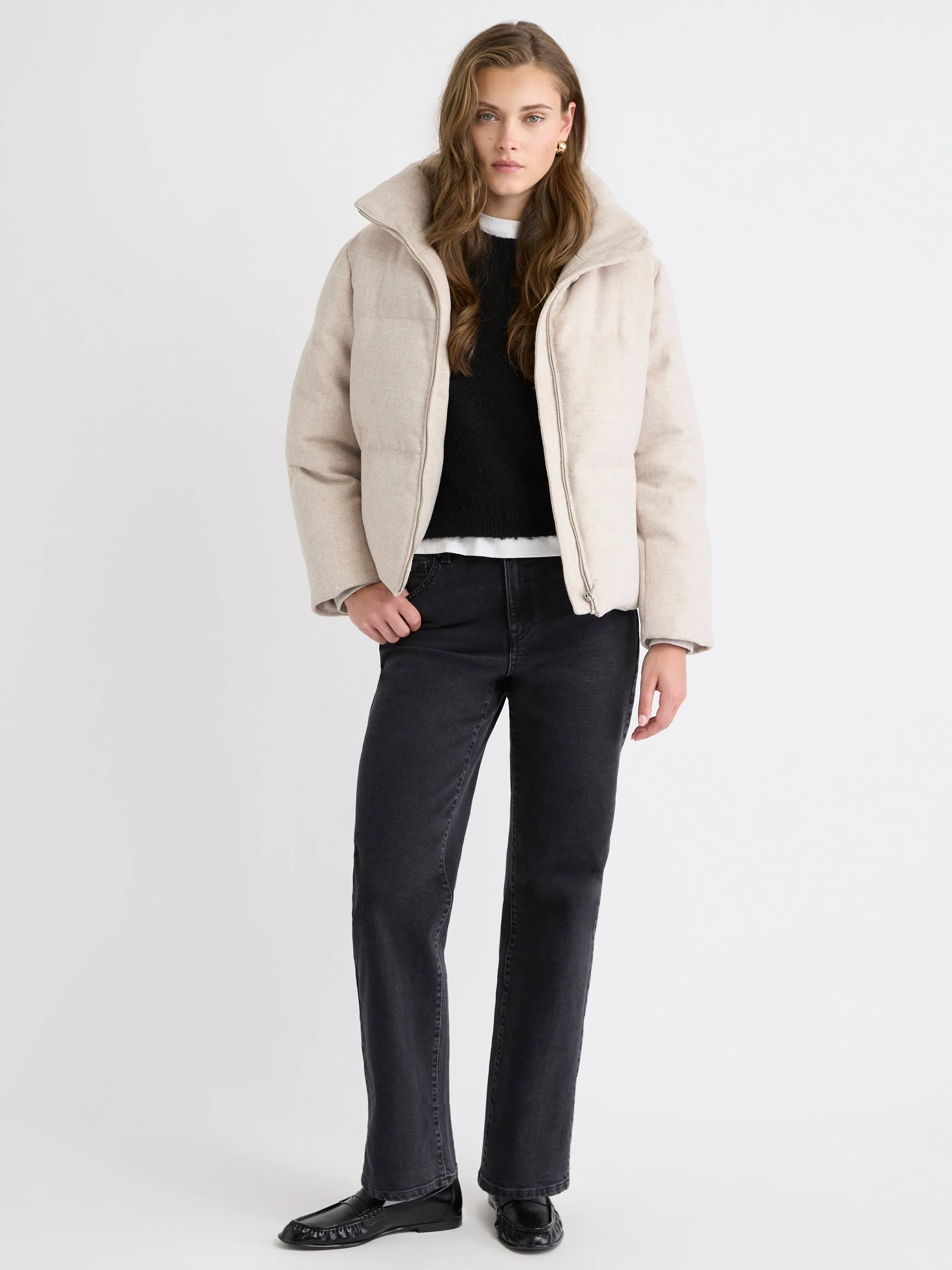 Short Wool-Blend Puffer Jacket sold by RW&CO. product image thumbnail 2