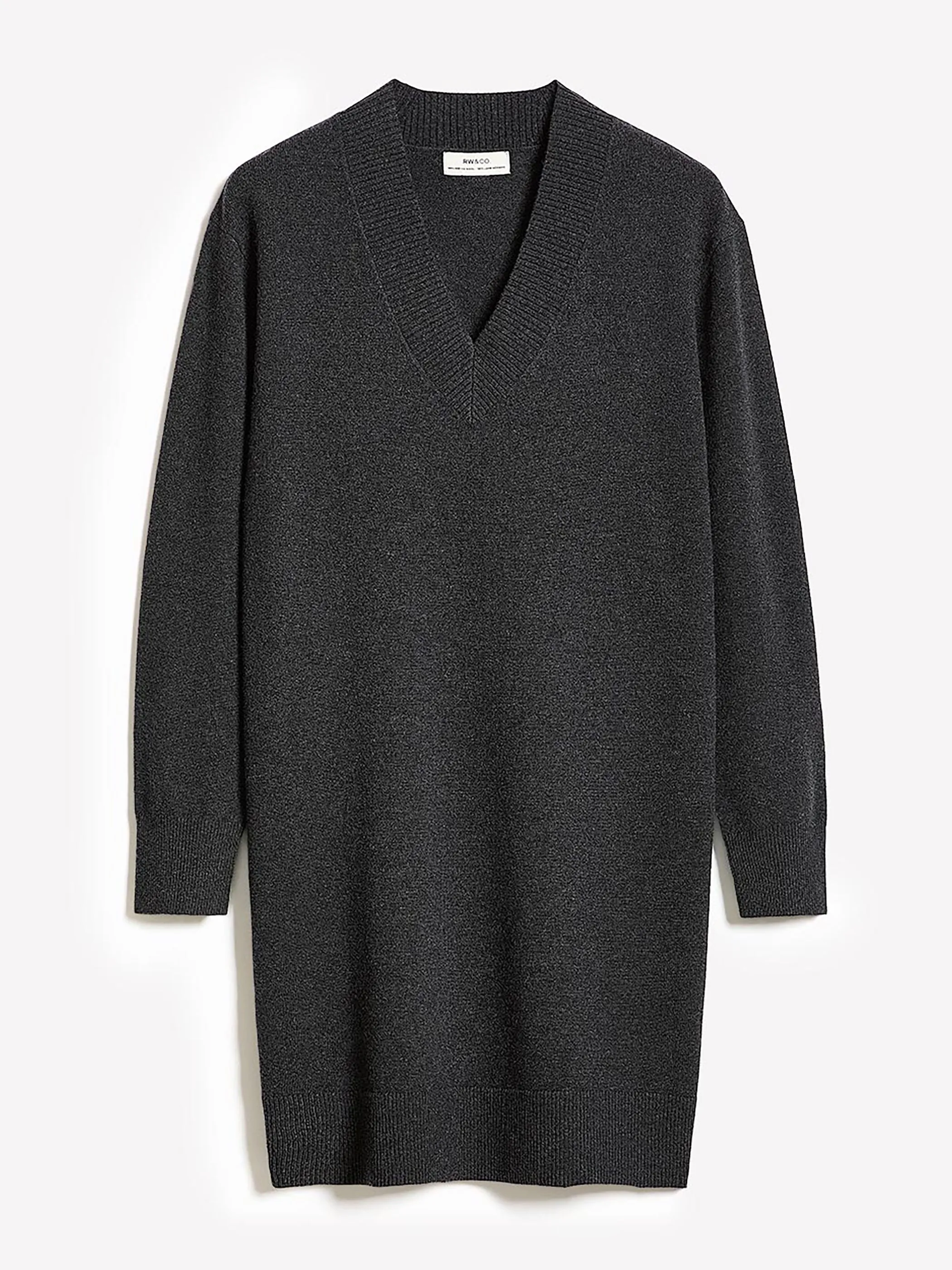 Merino Wool V-Neck Sweater Dress sold by RW&CO. product image thumbnail 4