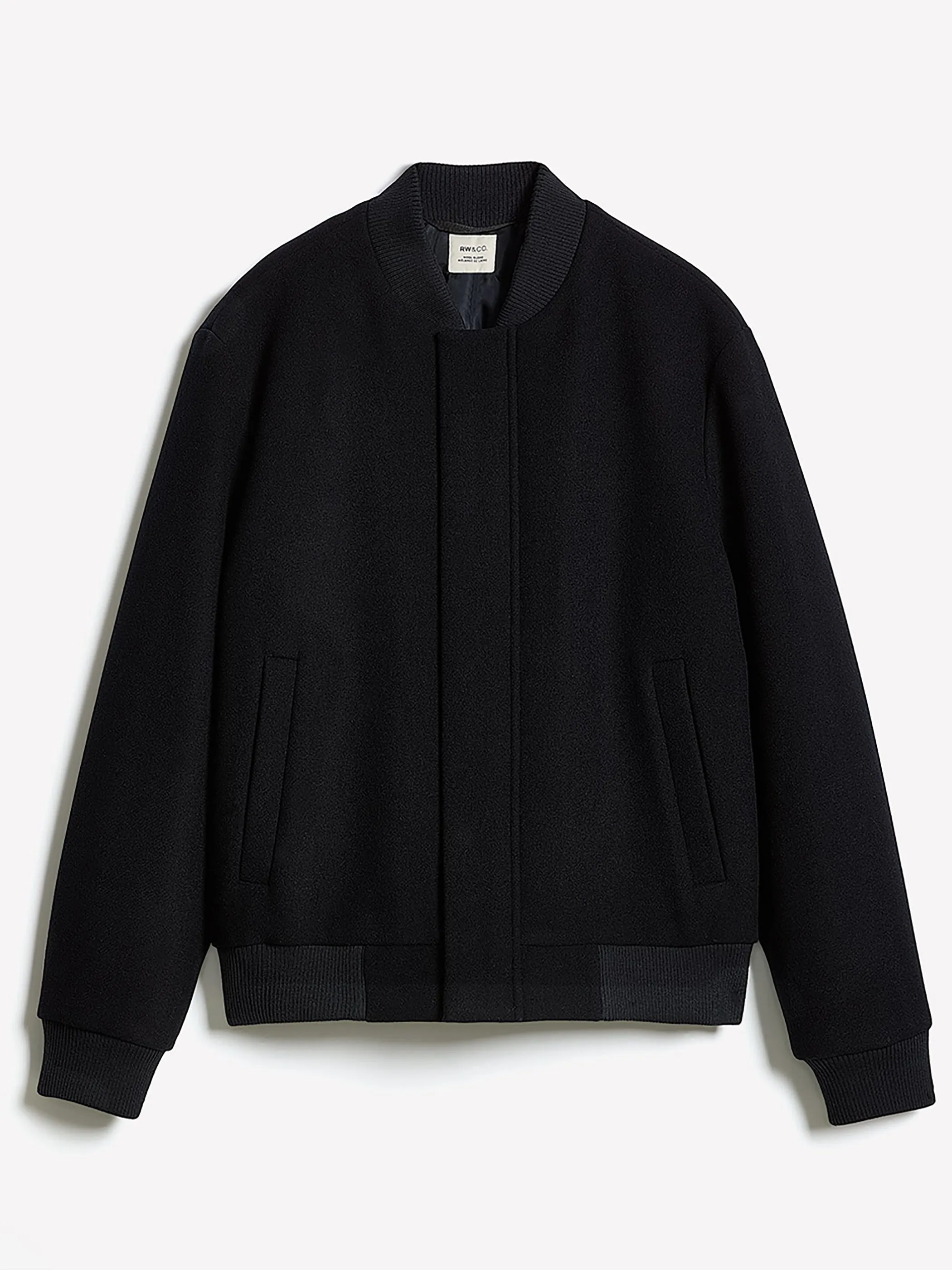 Wool-Blend Bomber Jacket sold by RW&CO. product image thumbnail 4