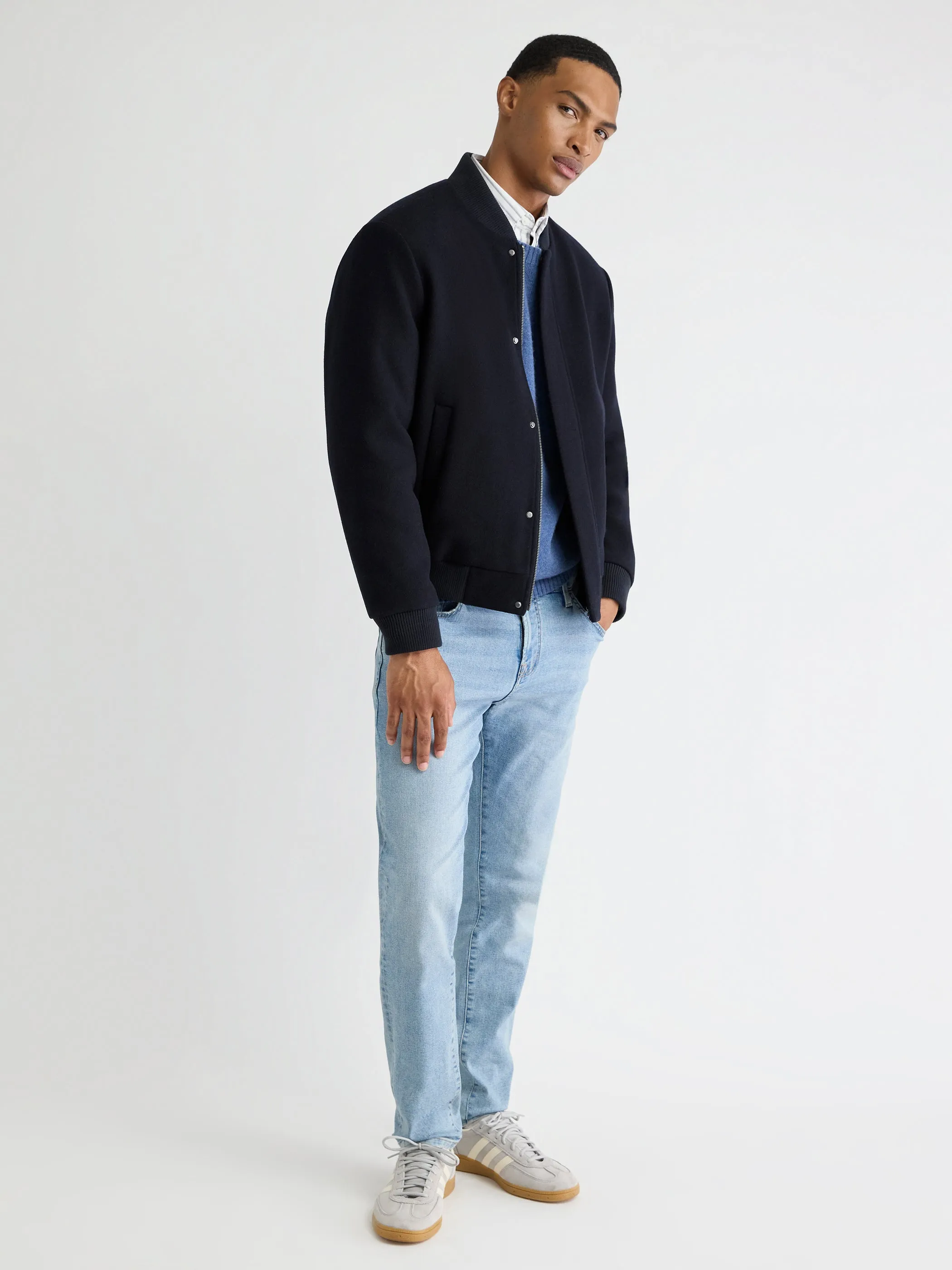 Wool-Blend Bomber Jacket sold by RW&CO. product image thumbnail 2