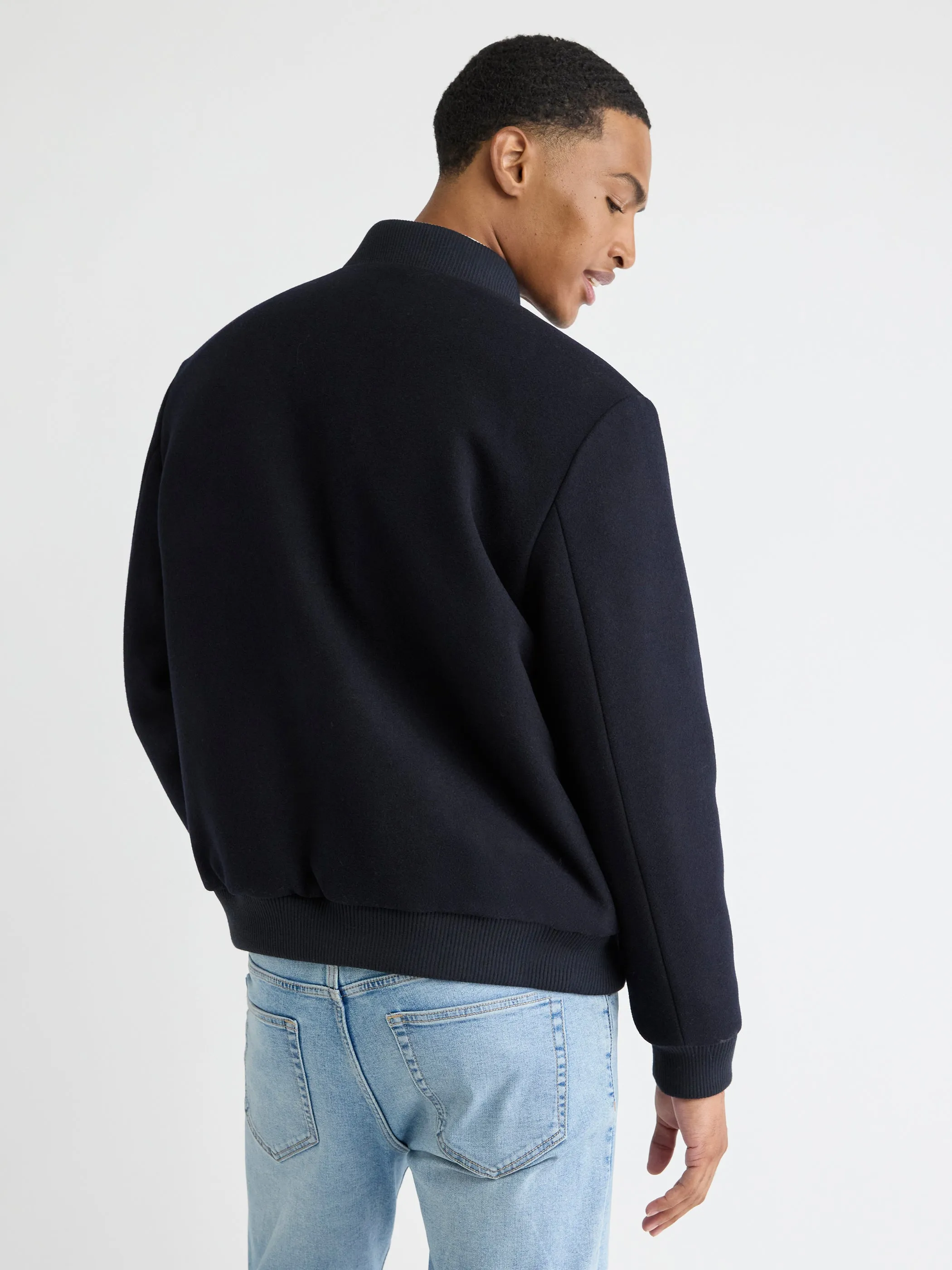 Wool-Blend Bomber Jacket sold by RW&CO. product image thumbnail 3
