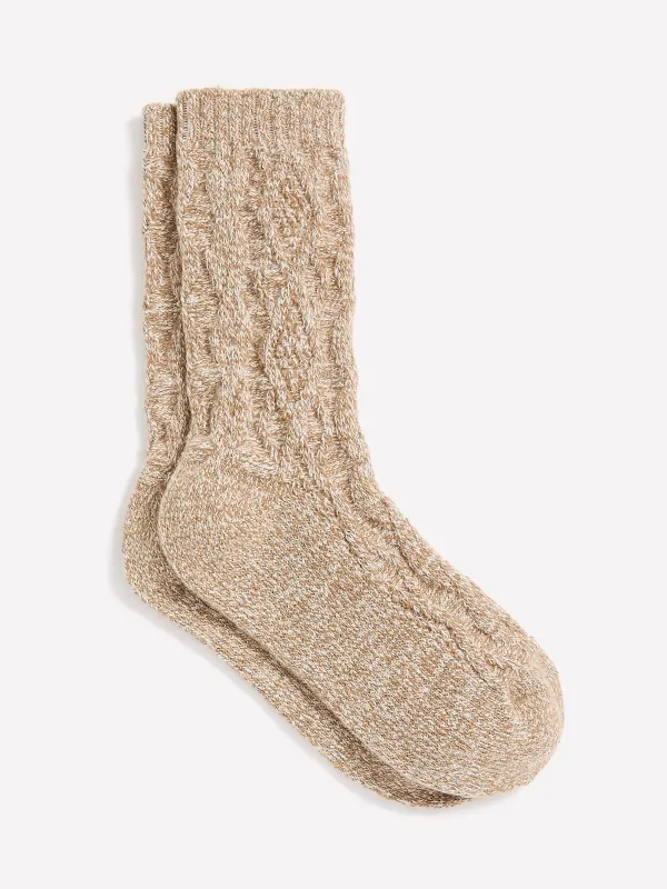 Super-Soft Crew Socks with Cable Stitches sold by RW&CO.