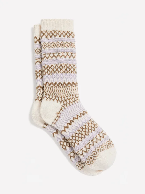 Super-Soft Crew Socks with Fair Isle Pattern sold by RW&CO.