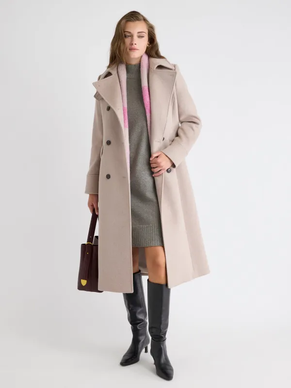 Wool-Cashmere Blend Double-Breasted Coat sold by RW&CO.