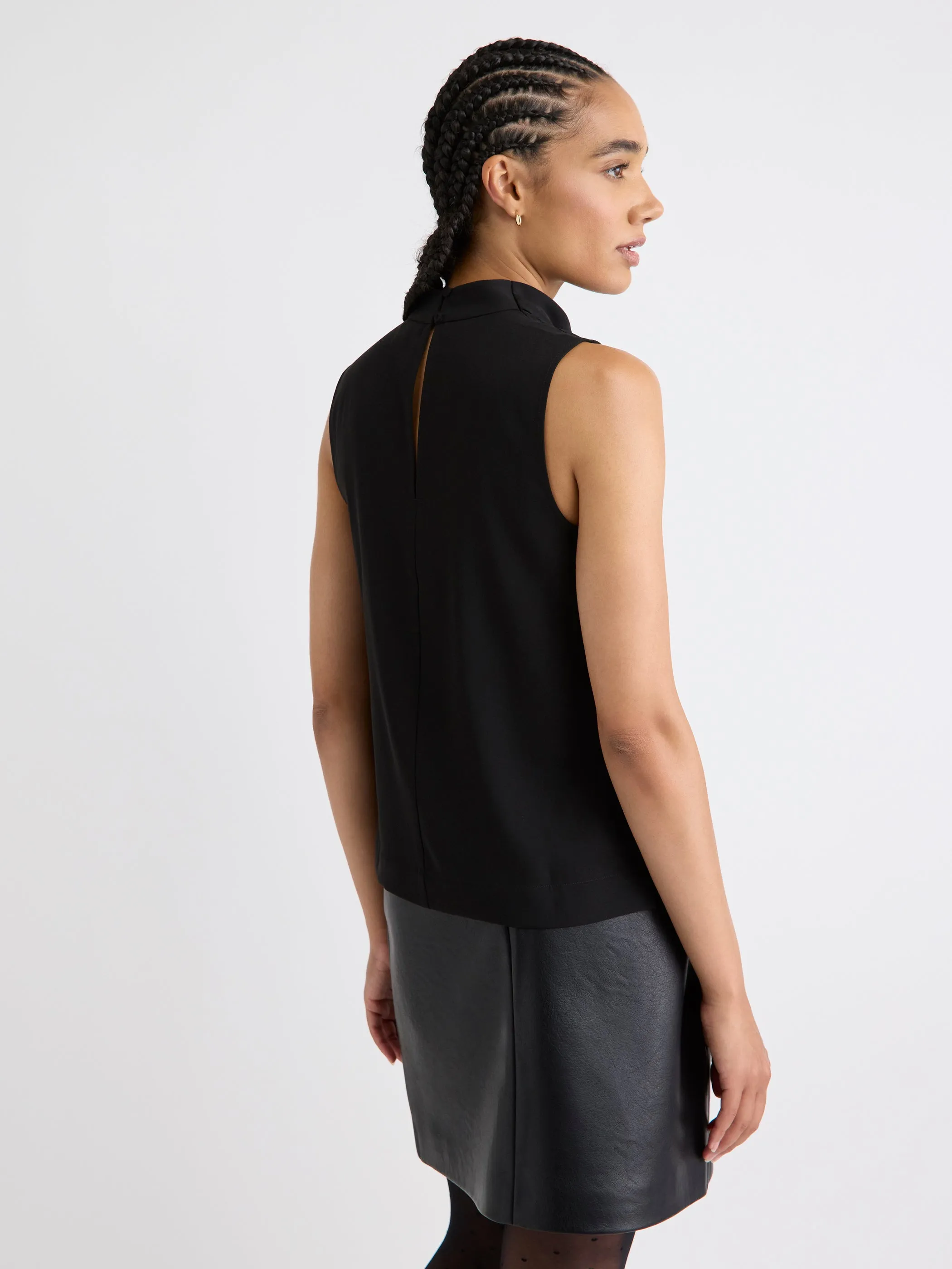 Sleeveless Draped Mock-Neck Blouse sold by RW&CO. product image thumbnail 3
