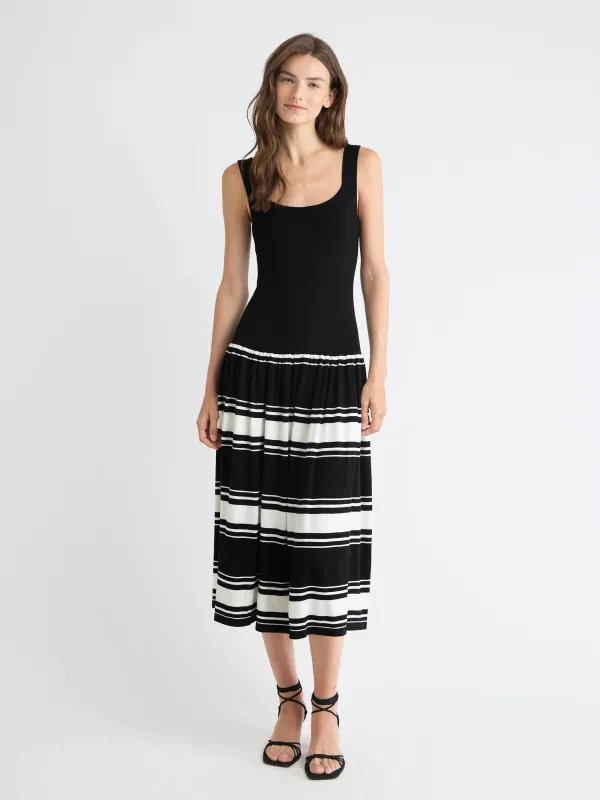 Sleeveless Square-Neck Midi Dress made by RW&CO.