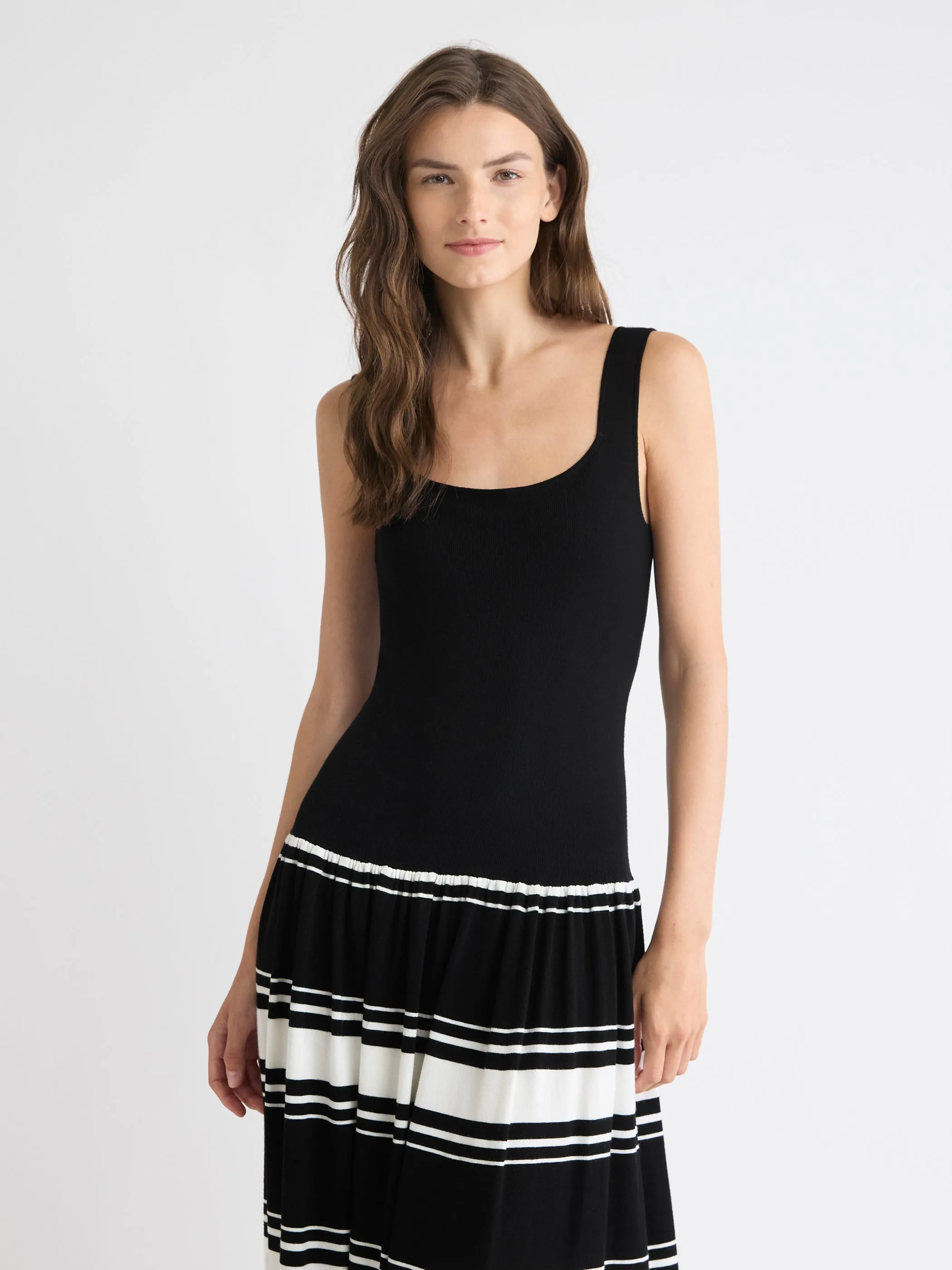 Sleeveless Square-Neck Midi Dress sold by RW&CO. product image thumbnail 2