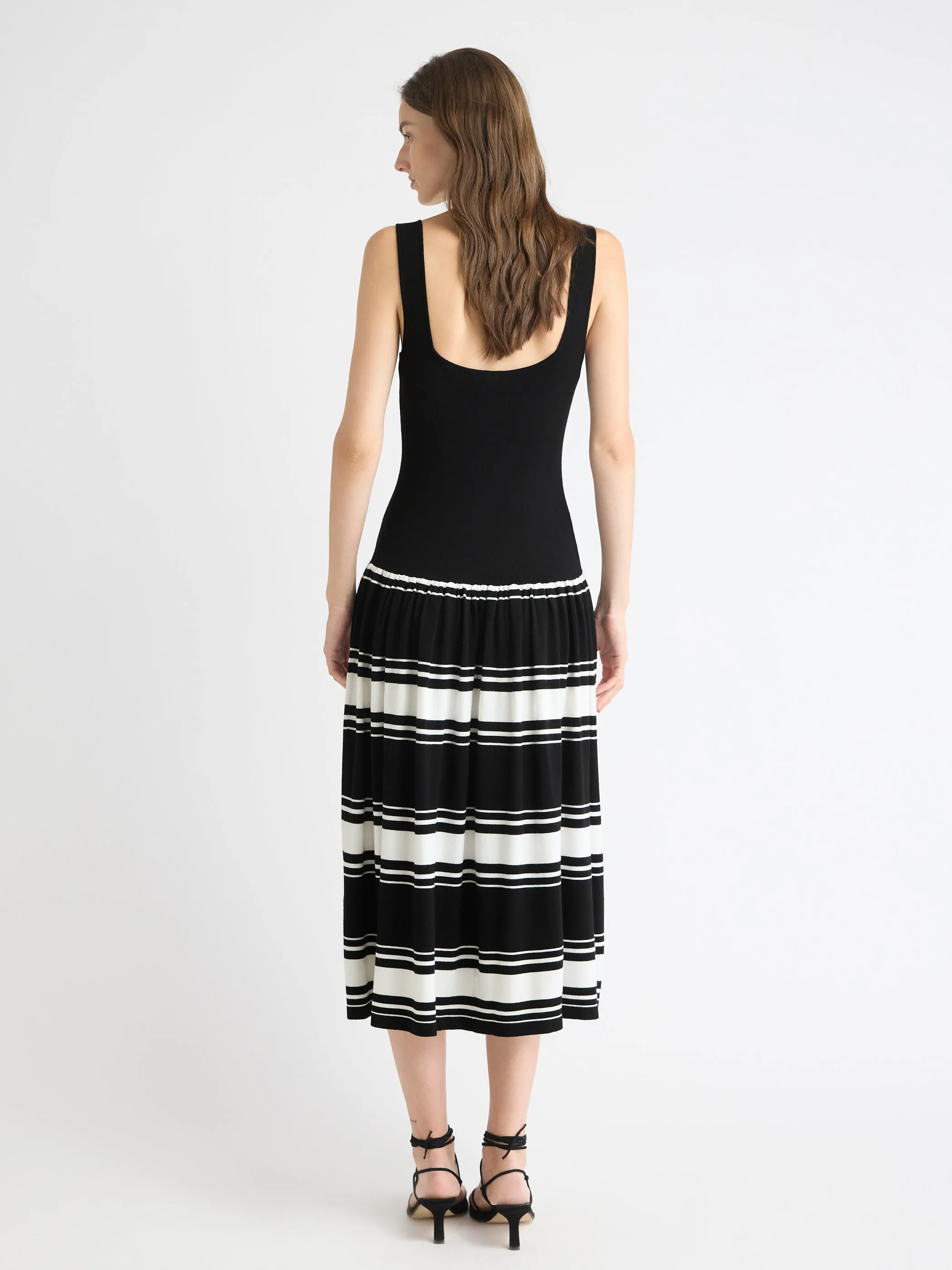 Sleeveless Square-Neck Midi Dress sold by RW&CO. product image thumbnail 3