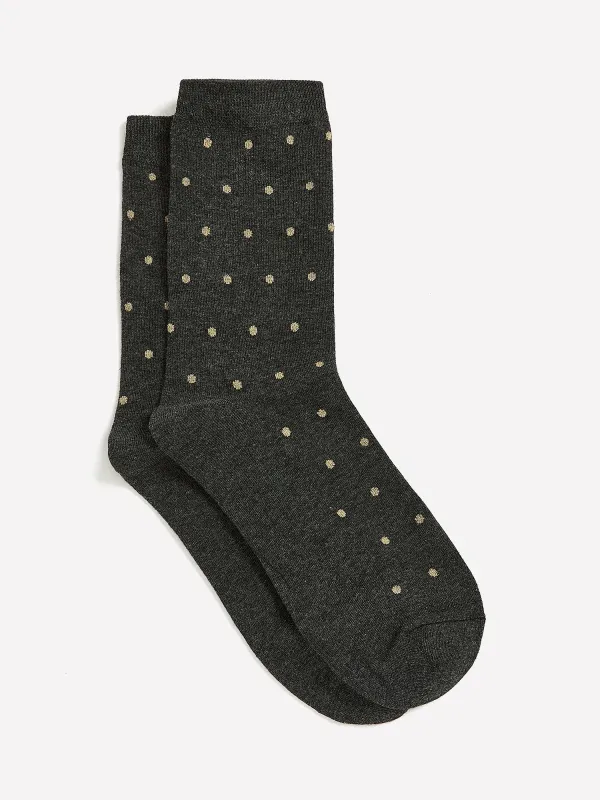 Dotted Crew Socks with Metallic Fibres sold by RW&CO.