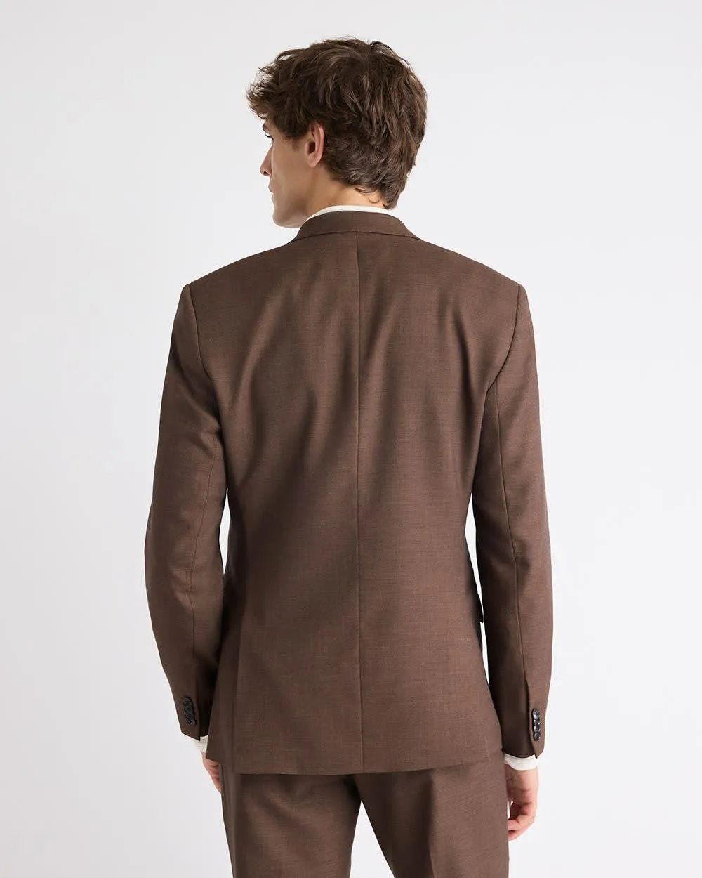 Slim-Fit Brown Suit Blazer sold by RW&CO. product image thumbnail 3