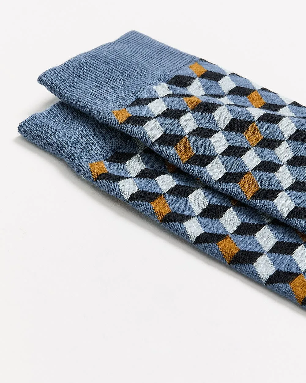 Socks with Square Geometric Pattern sold by RW&CO. product image thumbnail 4