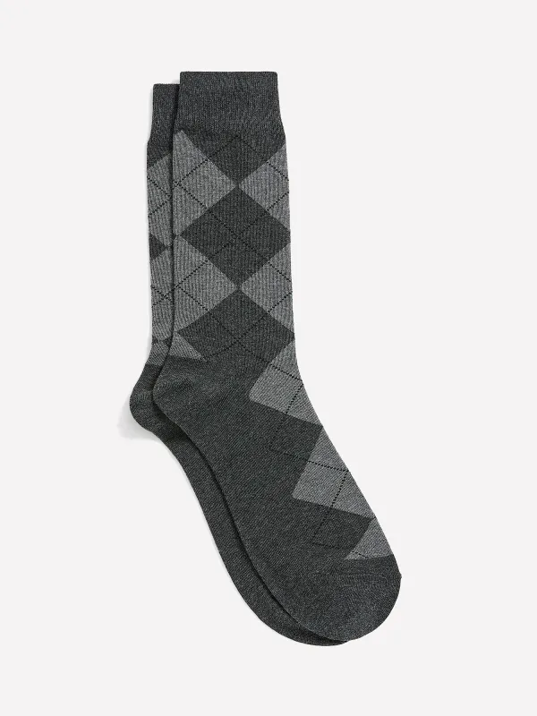 Grey Argyle Socks sold by RW&CO.