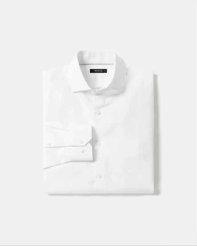 Tailored-Fit Linen Dress Shirt sold by RW&CO.