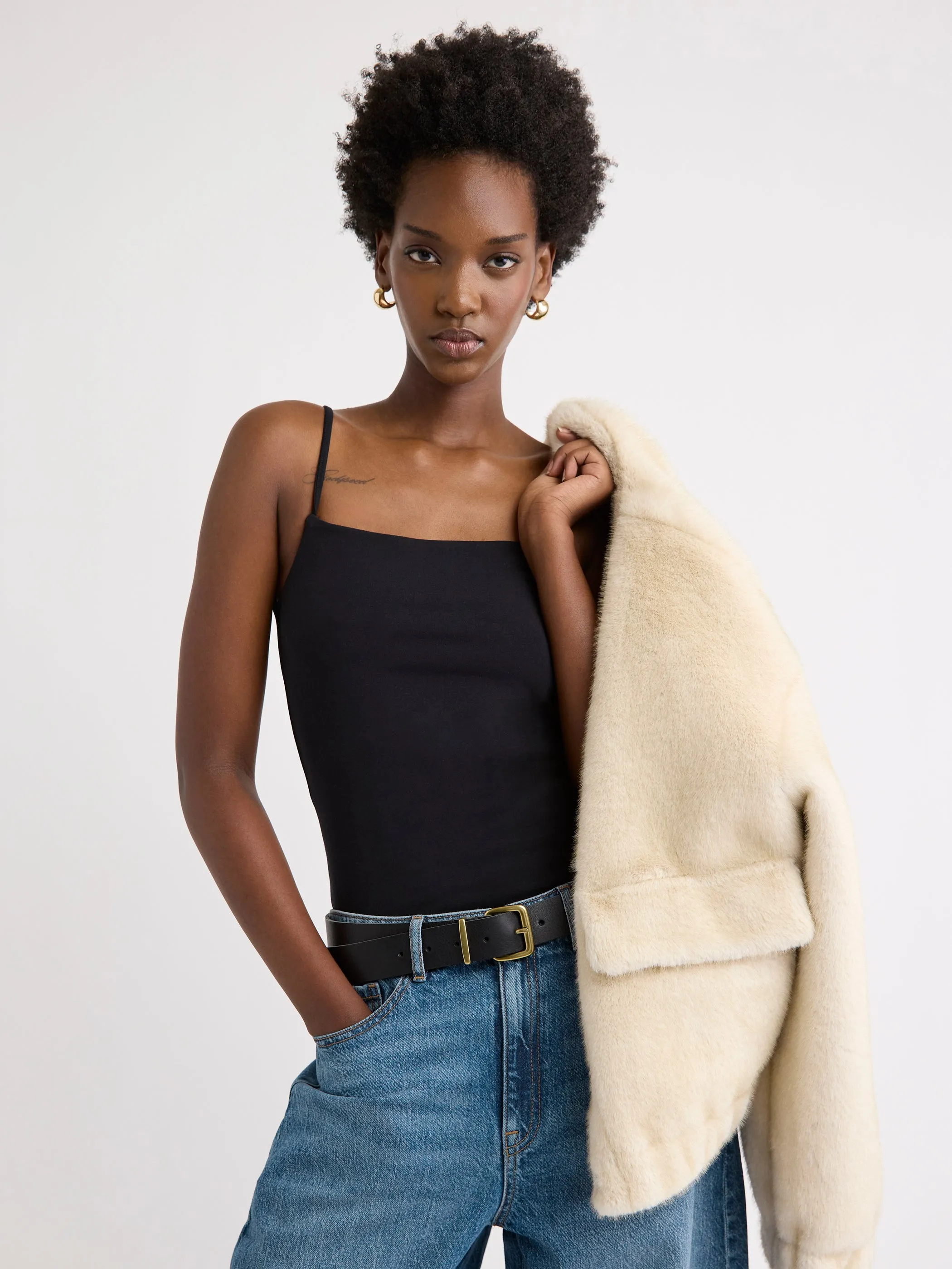 Cotton Scoop-Neck Cami sold by RW&CO.